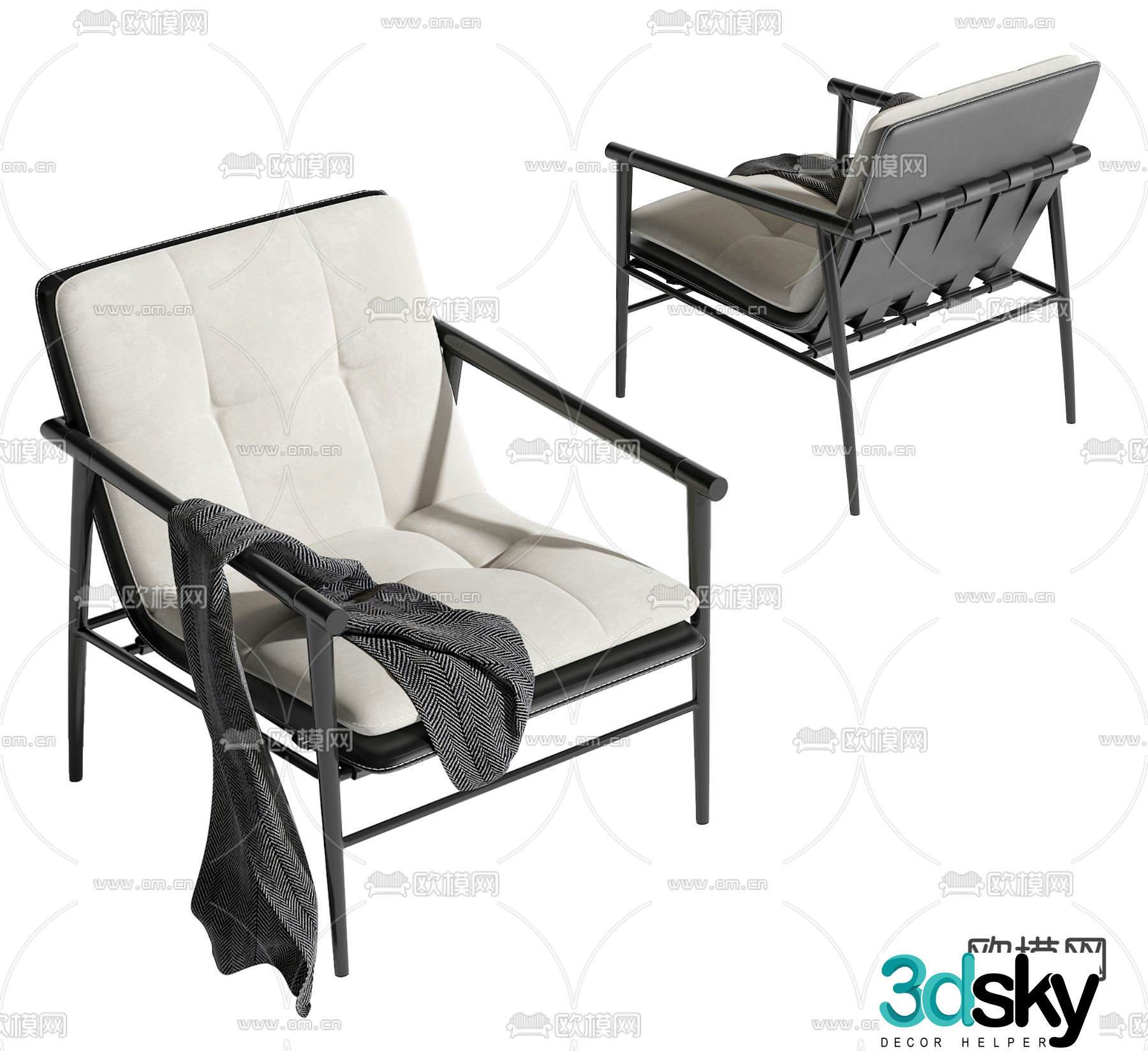 Modern lounge chair 3d model