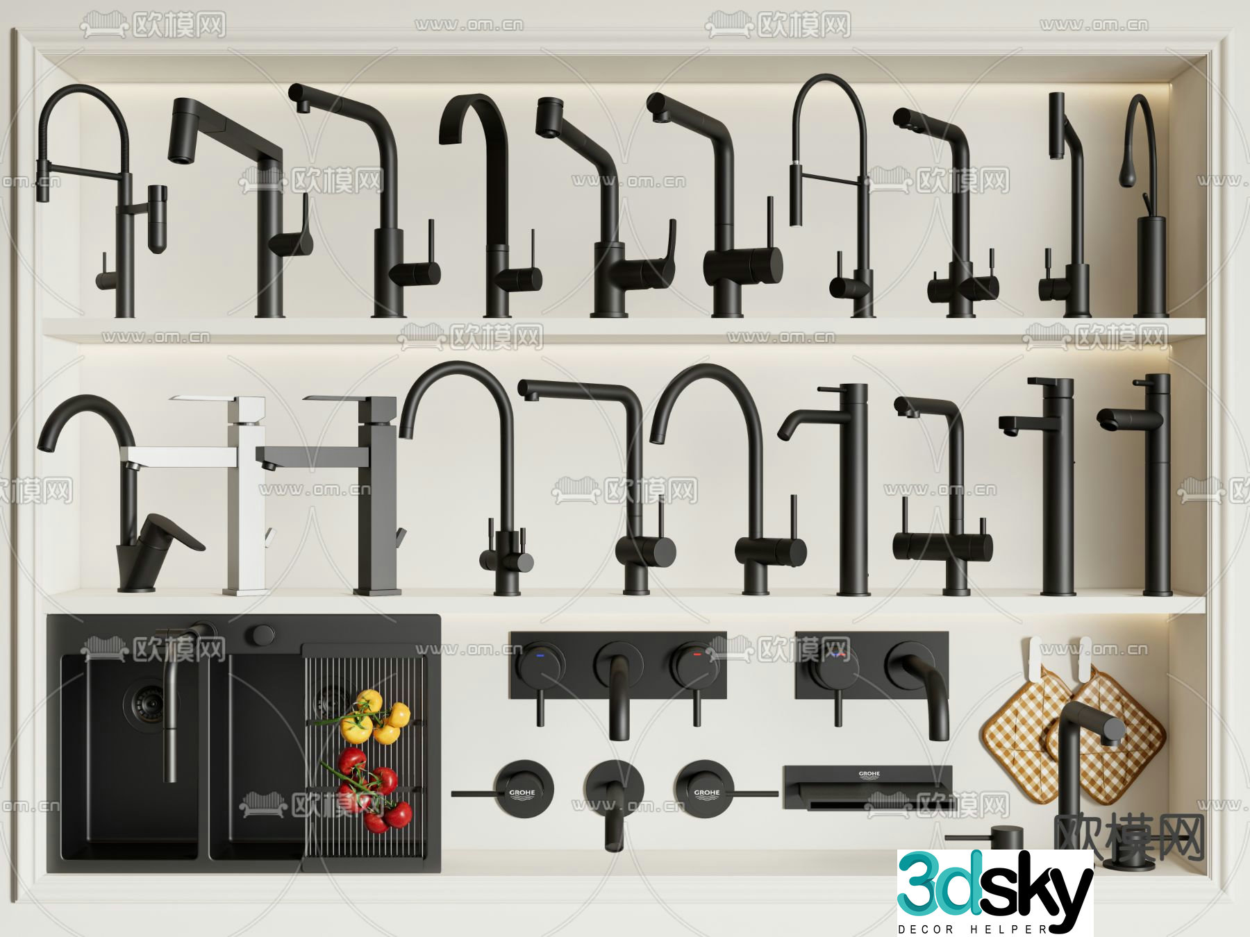 Modern faucet Sink faucet Basin faucet 3D model
