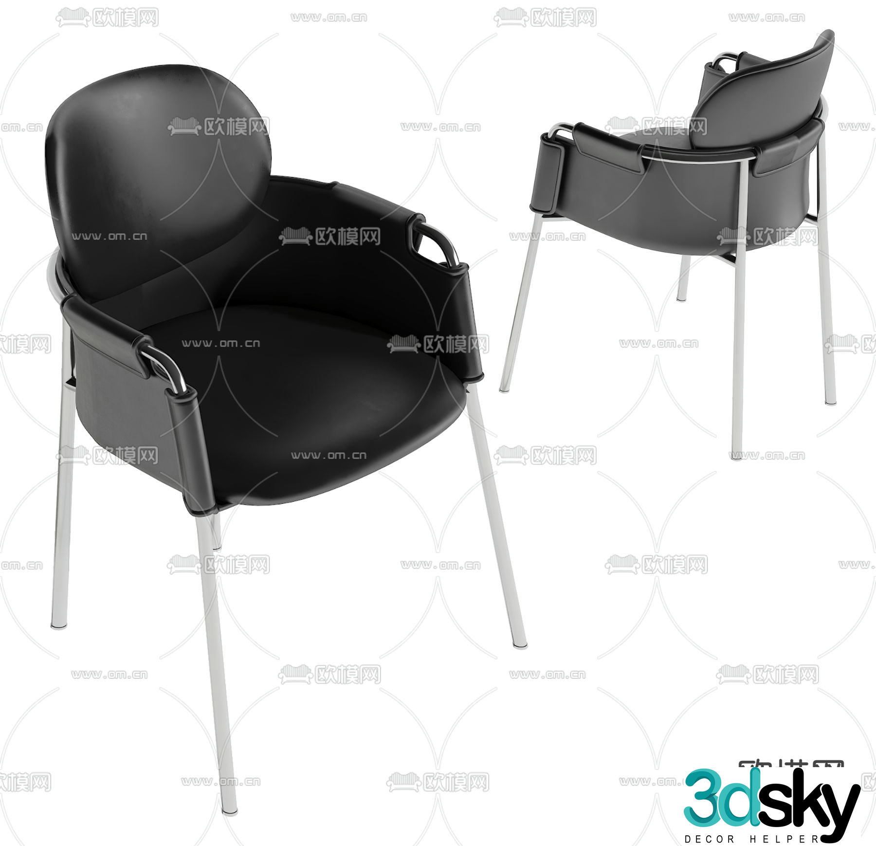 Modern single chair 3d model