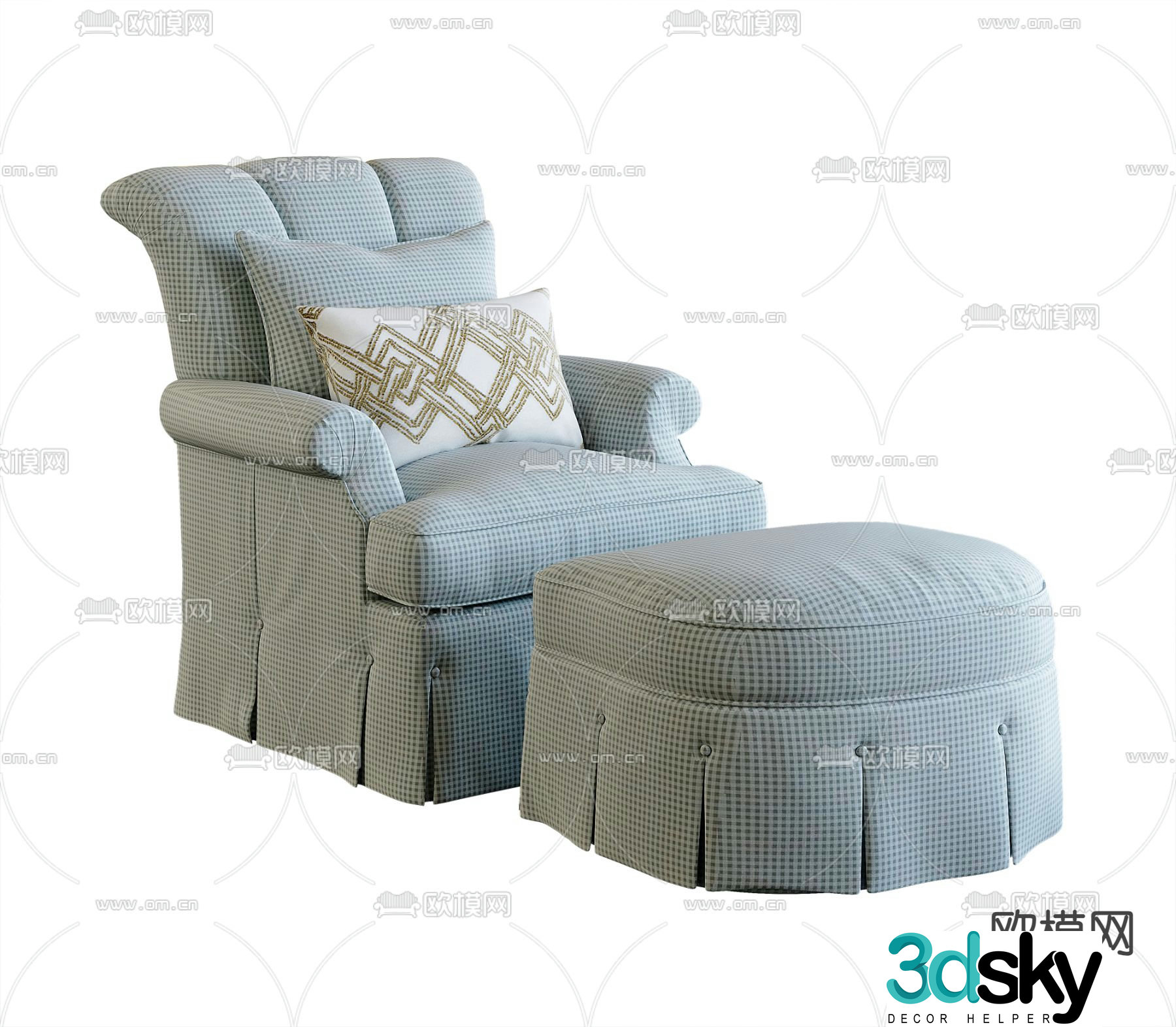 American leisure sofa 3d model