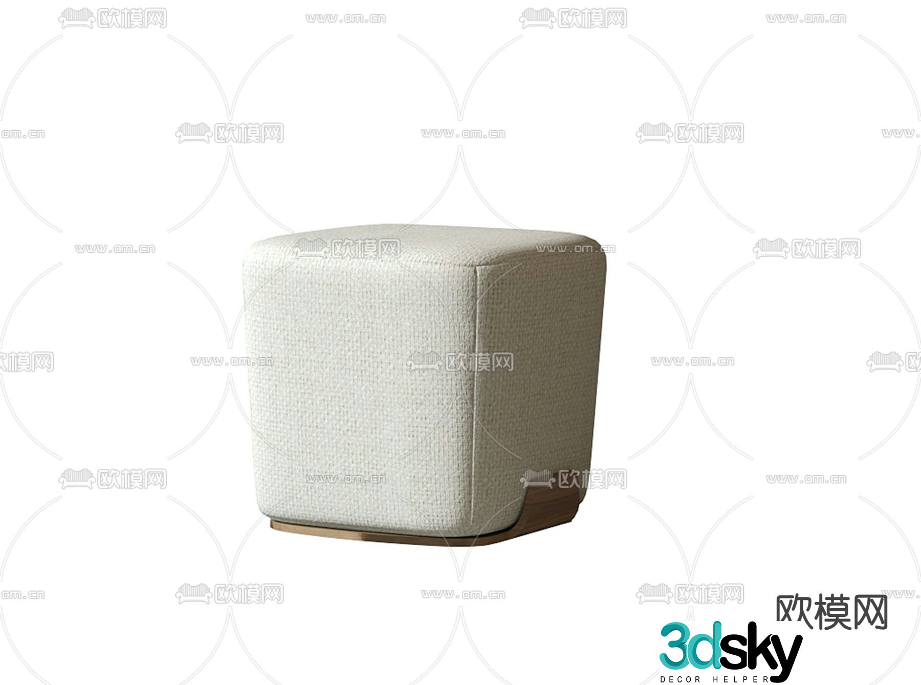 Sofa stool soft stool shoe changing stool 3d model