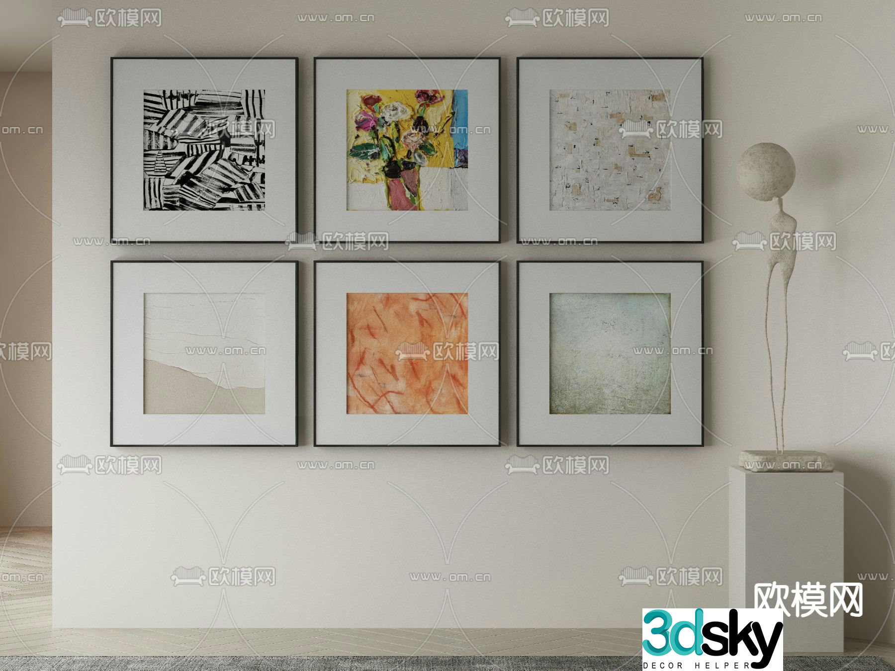 Decorative painting Hanging painting 3d model
