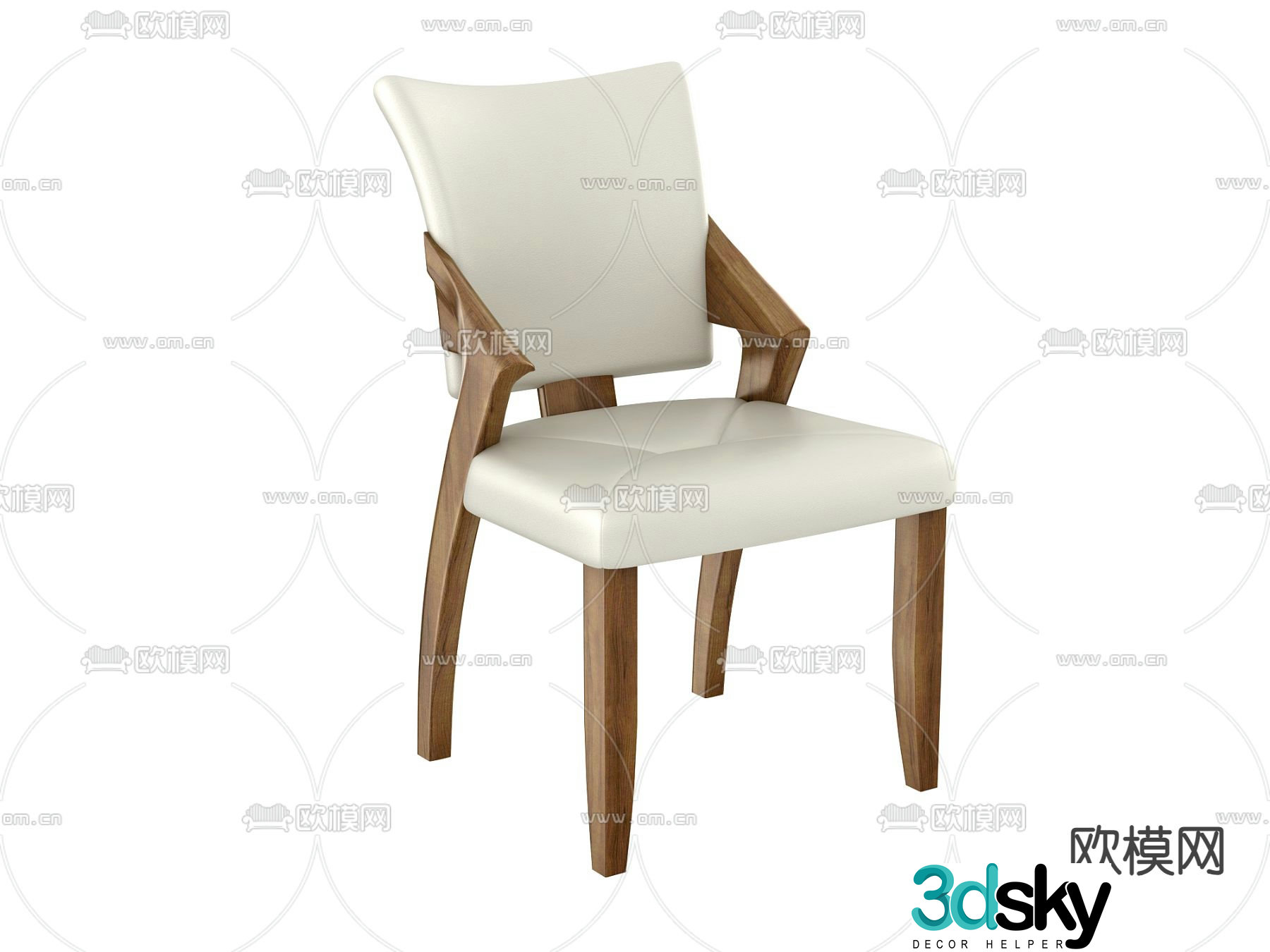 Single chair Dining chair 3d model