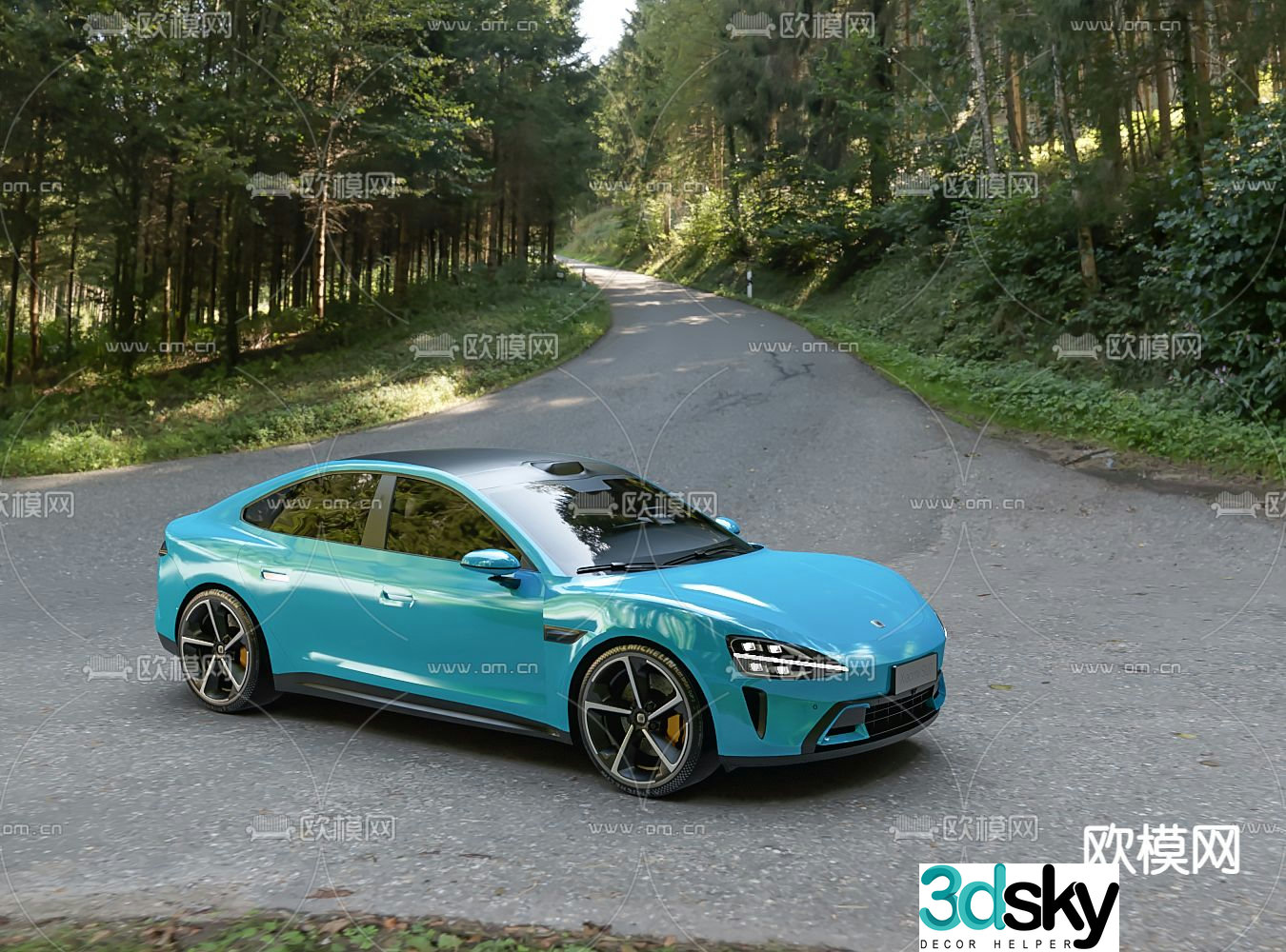 Xiaomi car new energy car 3d model