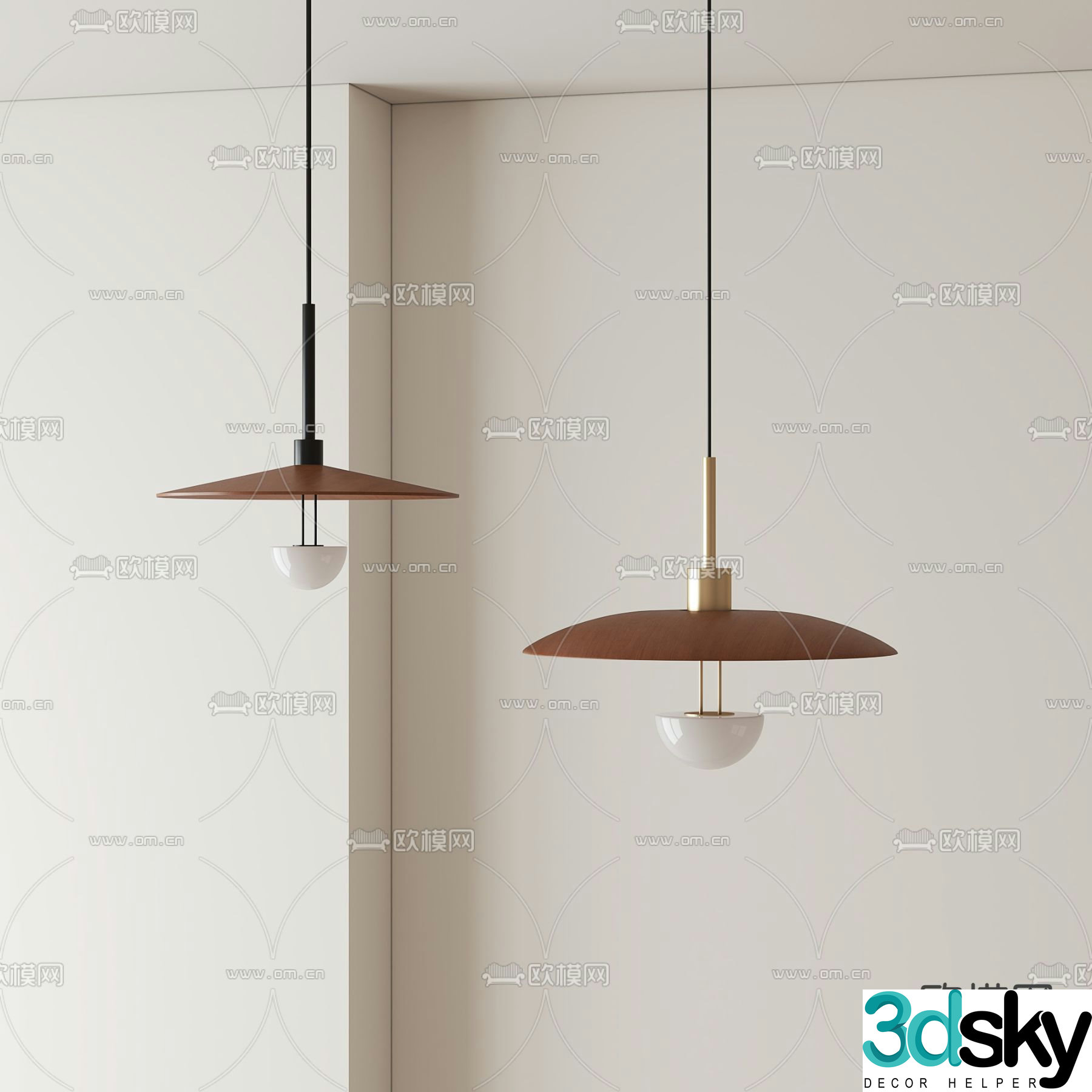 Medieval style small chandelier bedside lamp 3d model