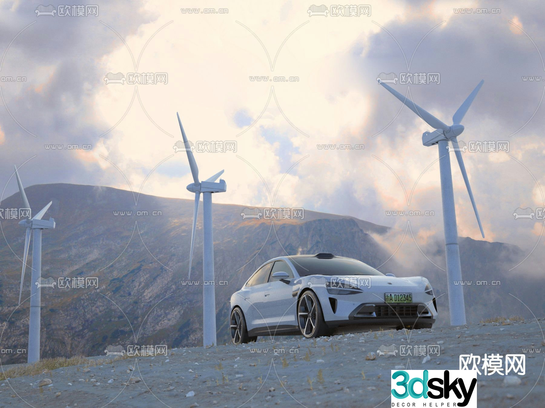 New energy vehicle 3D model