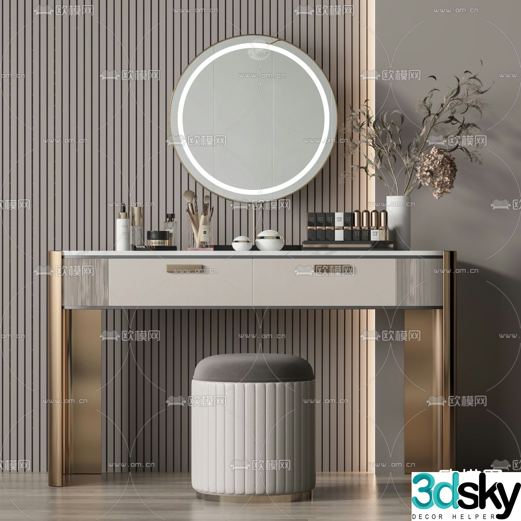 Modern table dresser 3d model