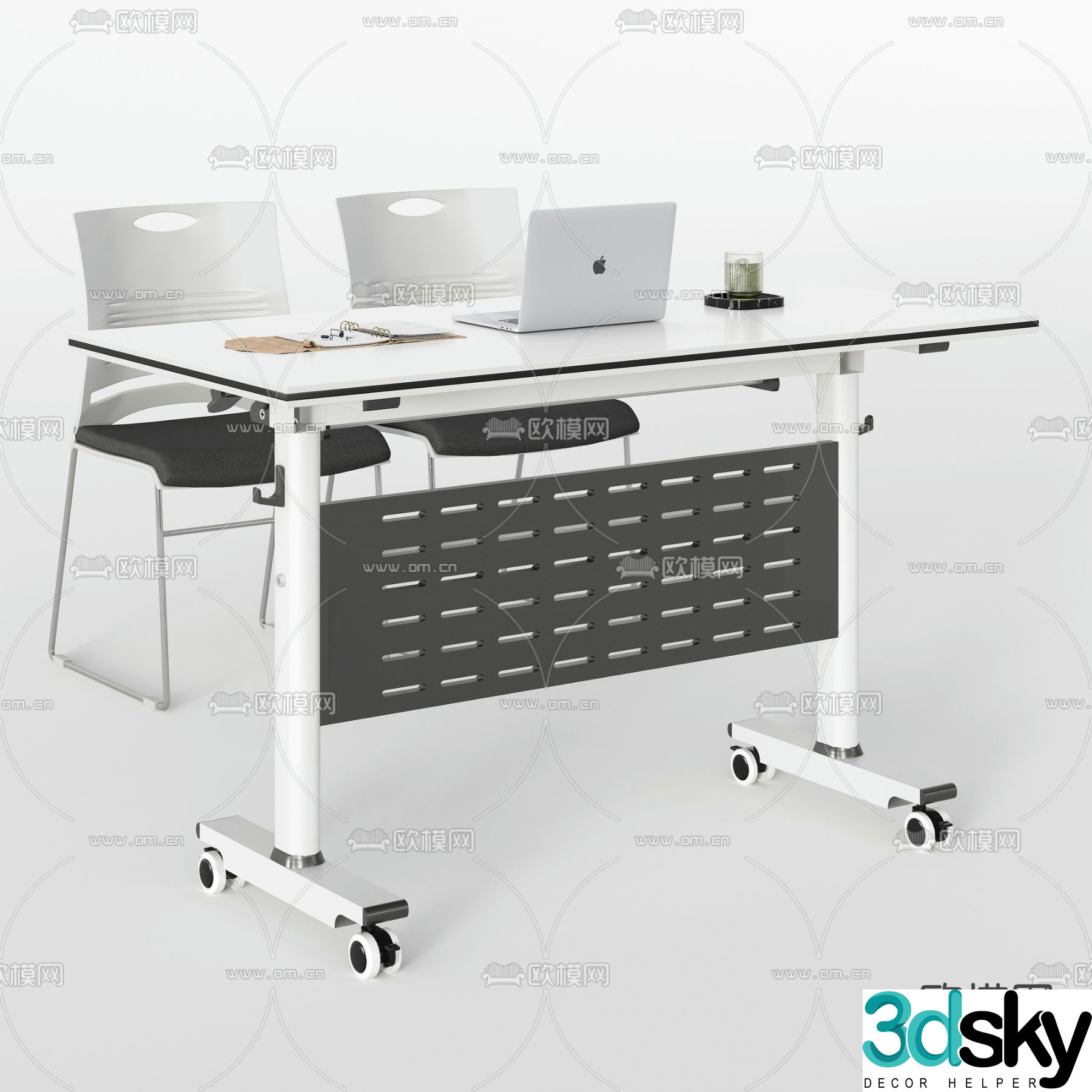 Modern new training table 3d model