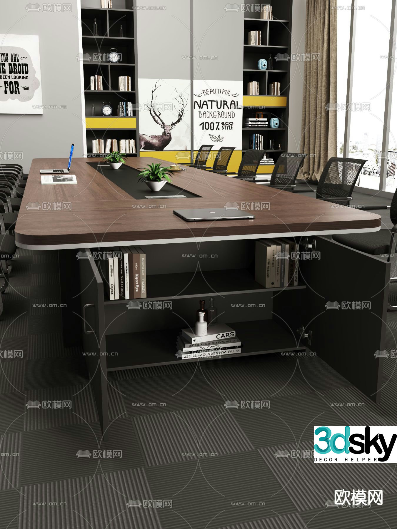 Modern table conference table 3d model