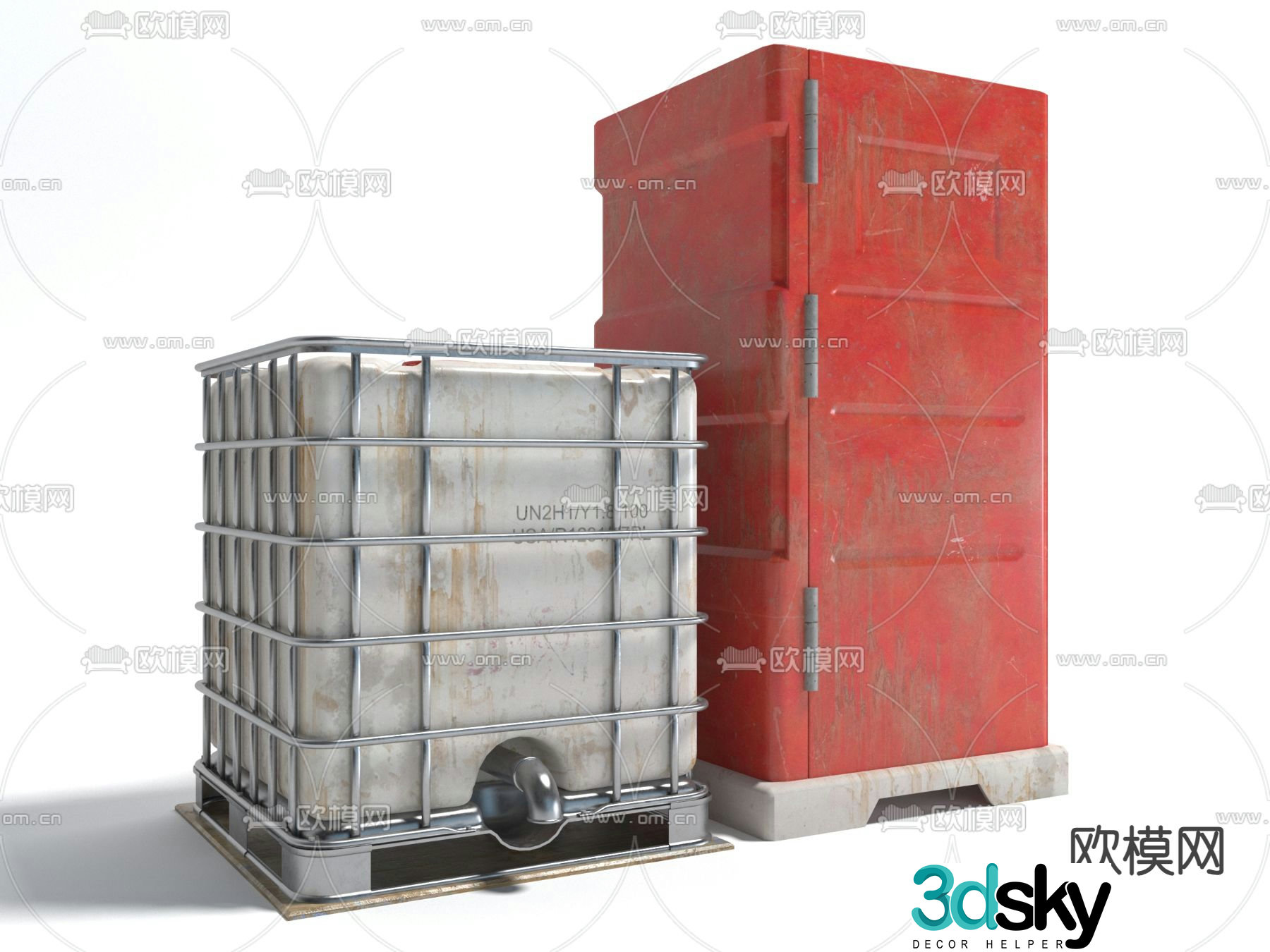 Mobile shower public facilities 3d model