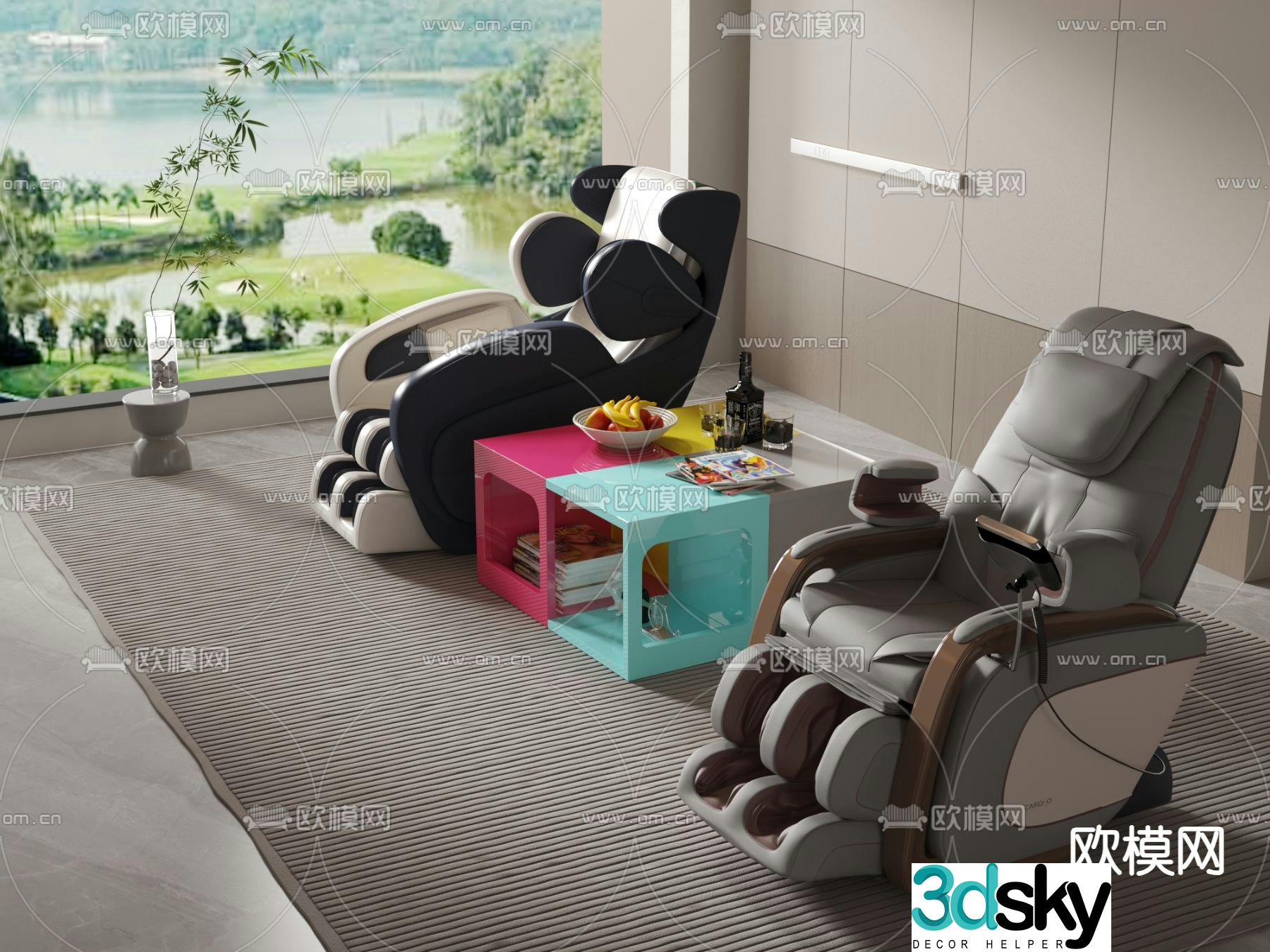 Modern massage chair 3d model