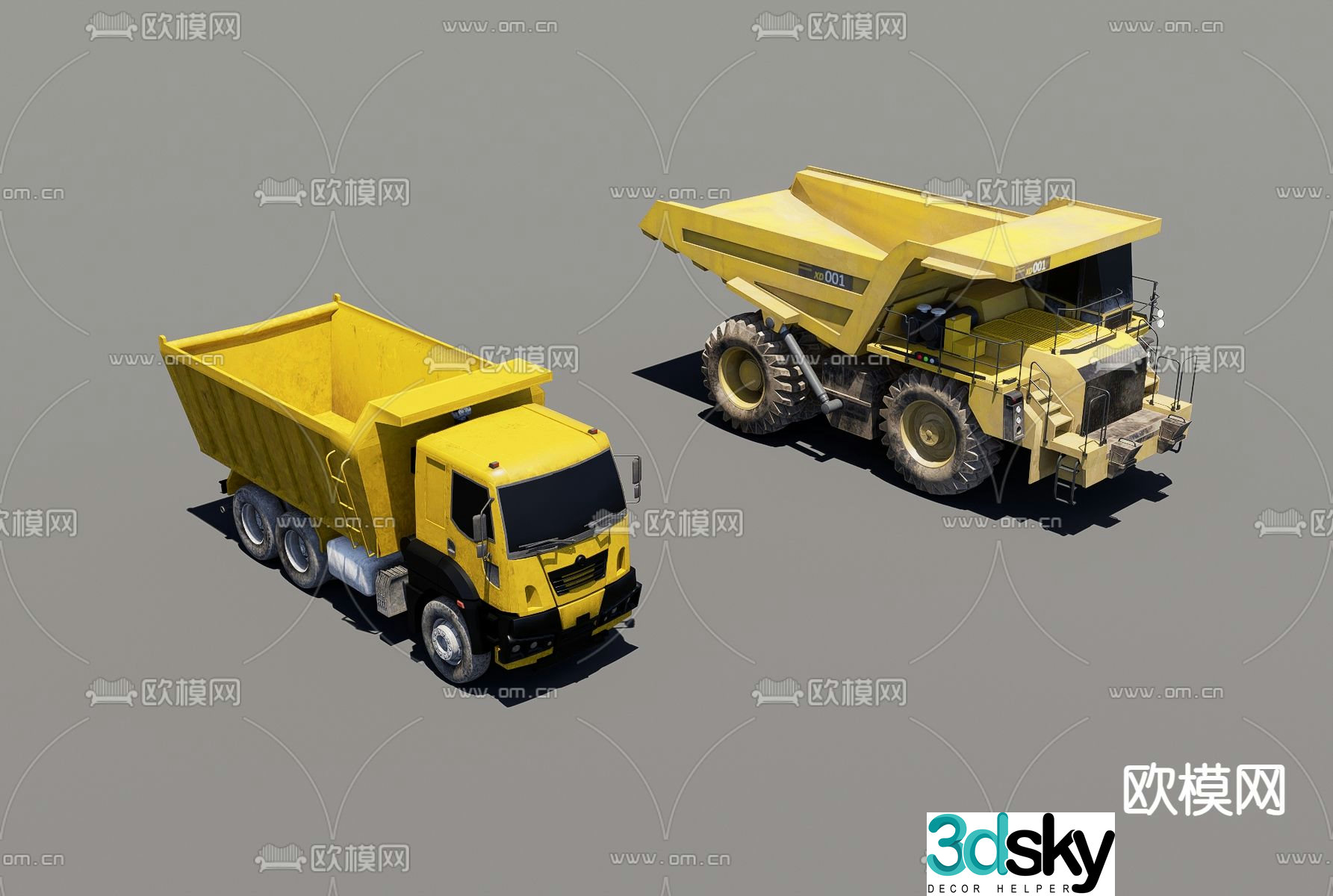heavy truck transporter truck 3d model