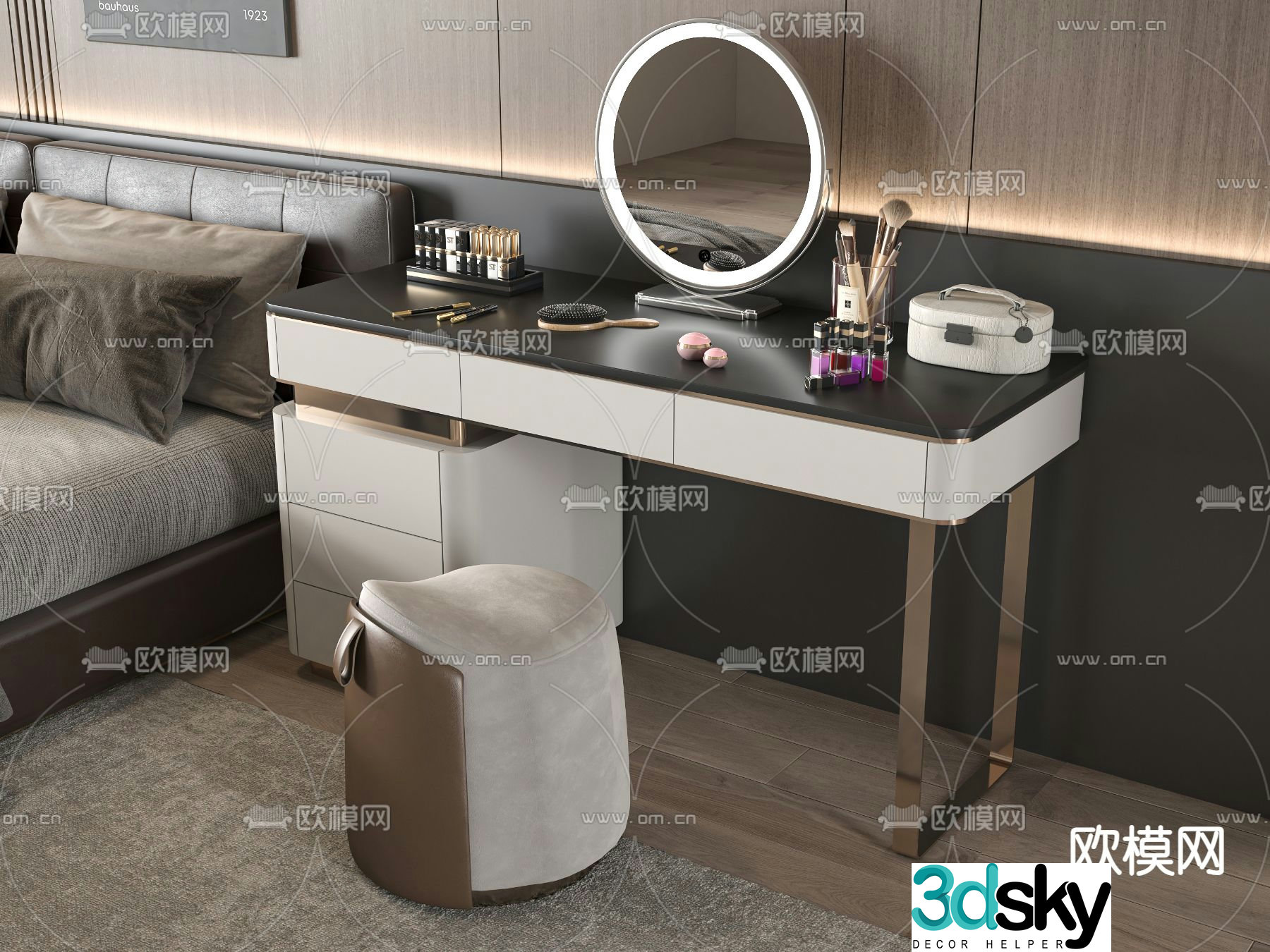Modern dressing table dressing table 3d model