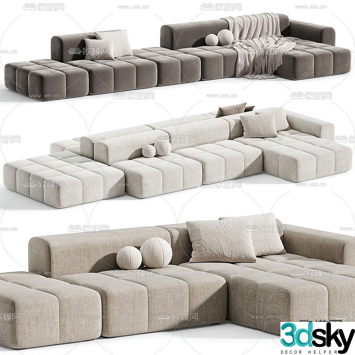 modular sofa 3d model