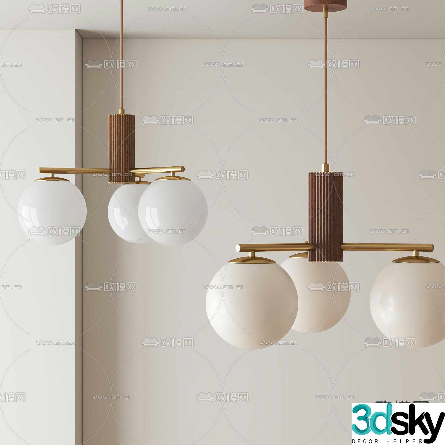 Medieval style chandelier spherical chandelier 3d model