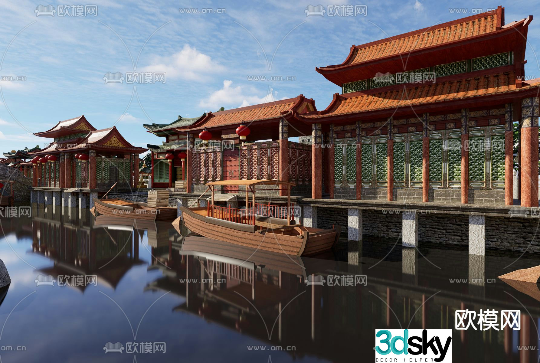 3D model of Chinese architectural city