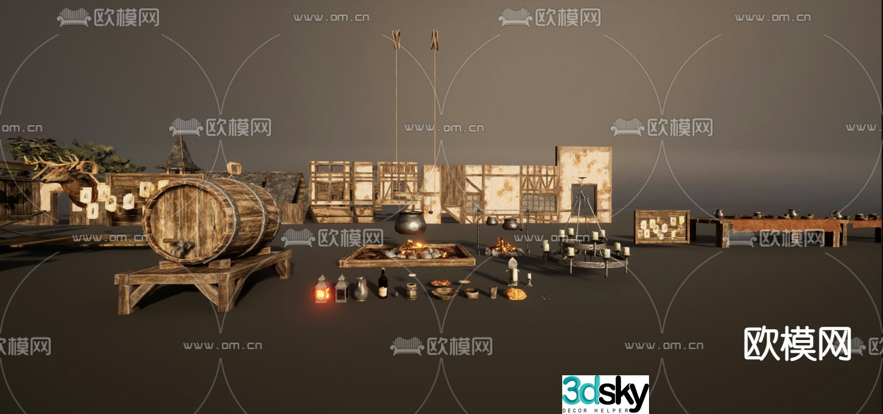 B&B sketch landscape 3D model