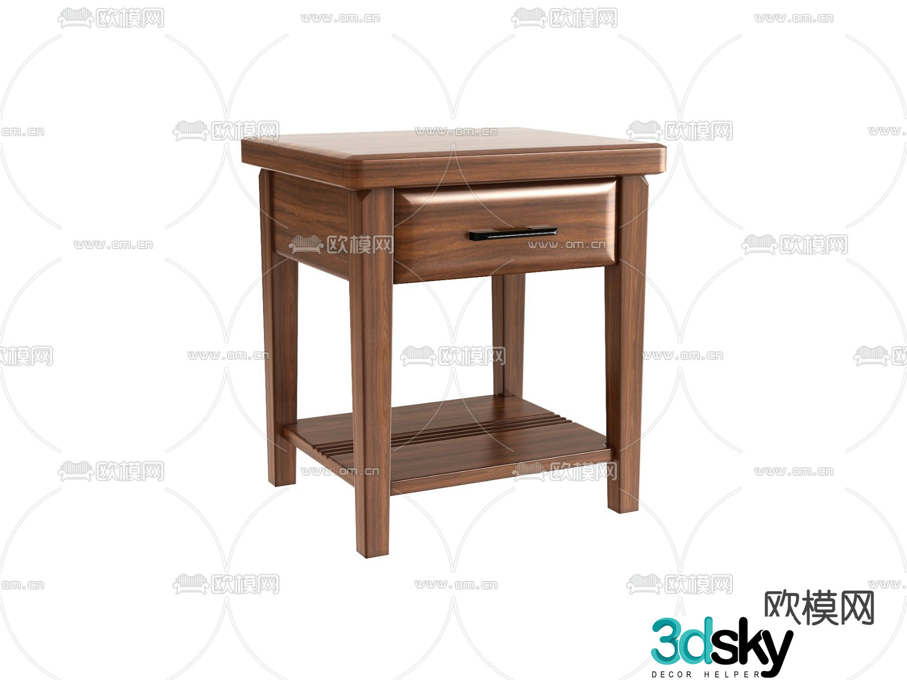 bedside table side table 3d model