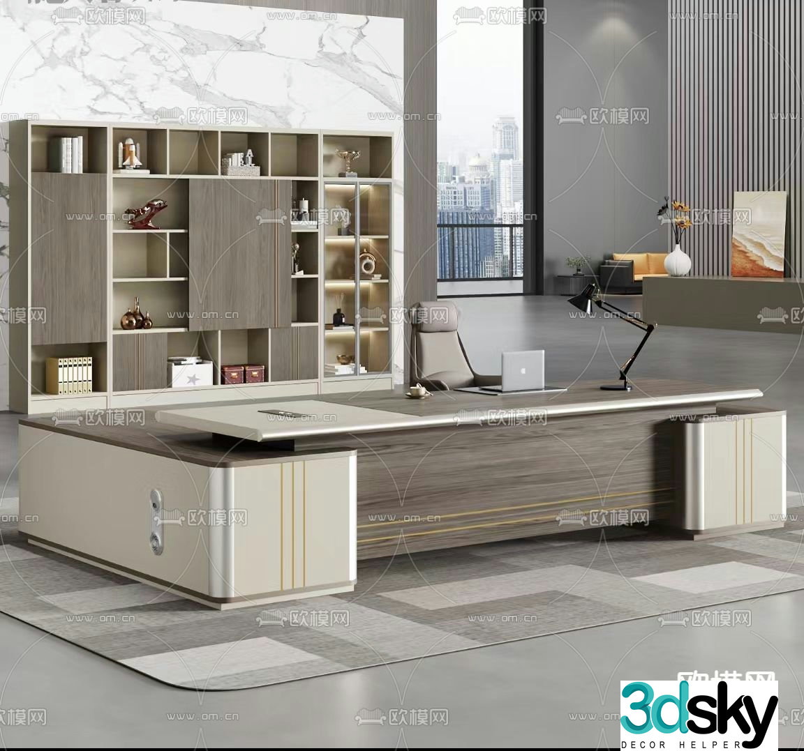 General manager desk executive desk 3D model