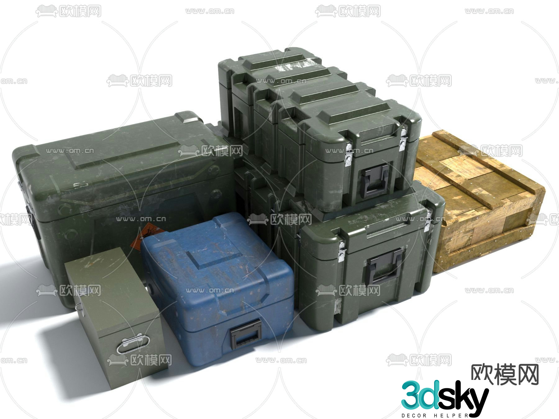 Tool box ammunition box equipment box 3d model