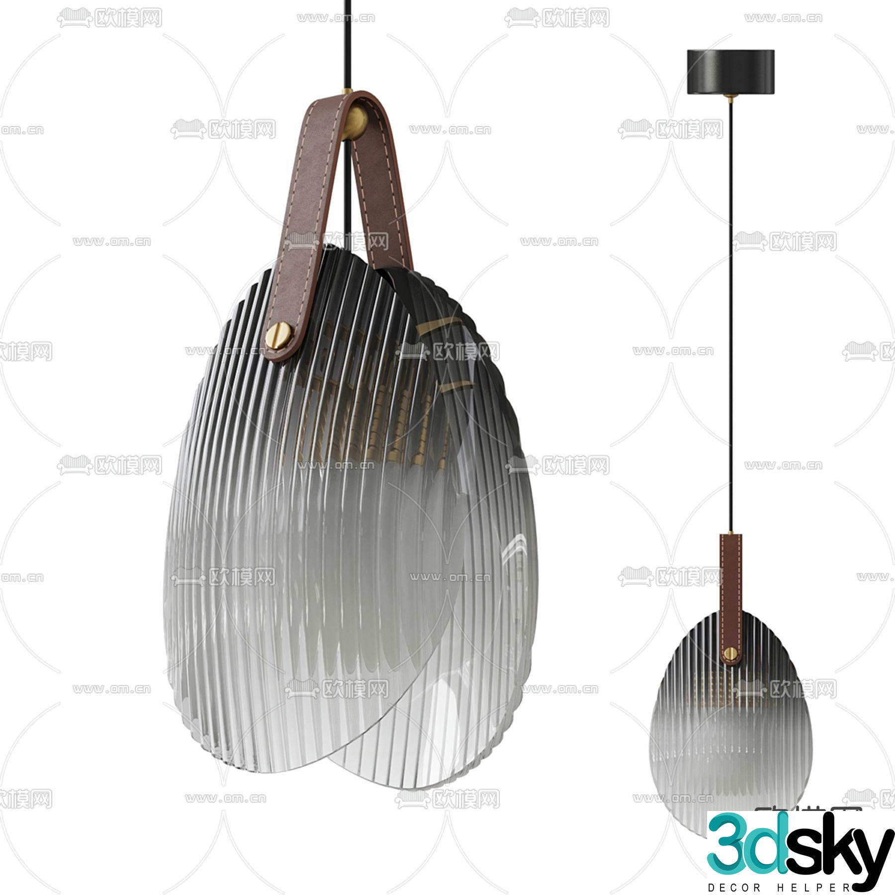 Modern chandelier art chandelier conch chandelier 3d model