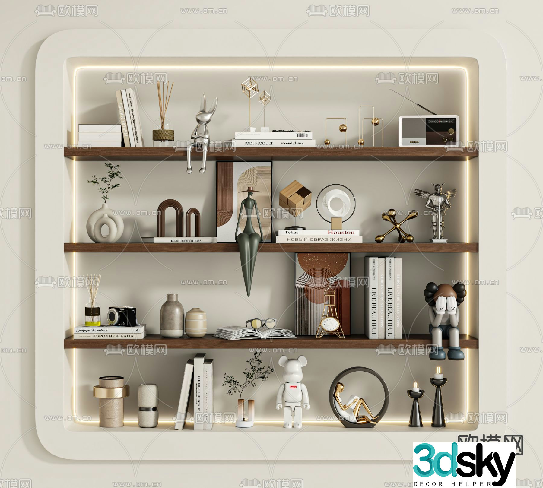 Modern jewelry ornaments 3d model
