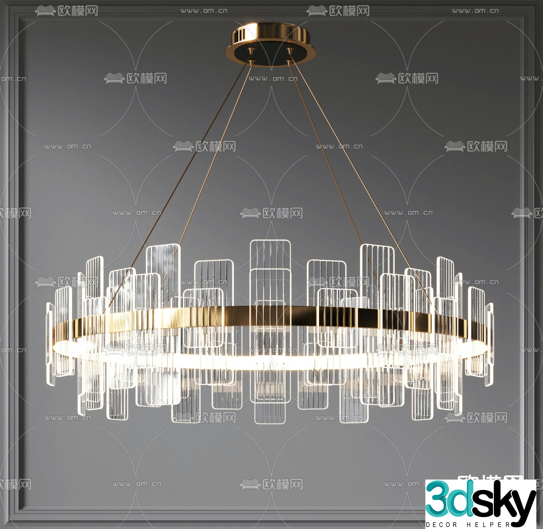 Modern crystal chandelier art chandelier creative chandelier 3d model