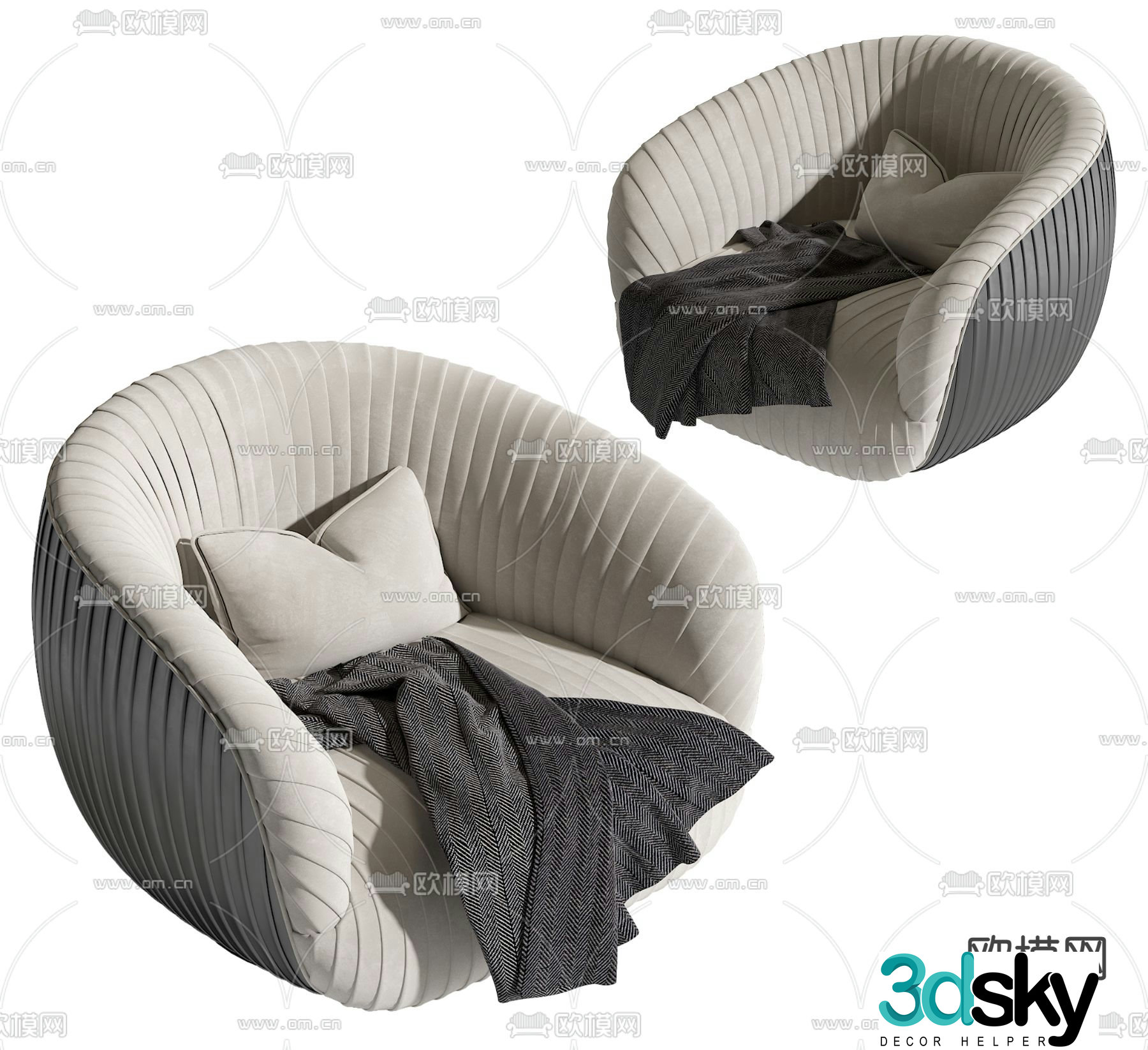 Single sofa leisure sofa 3d model