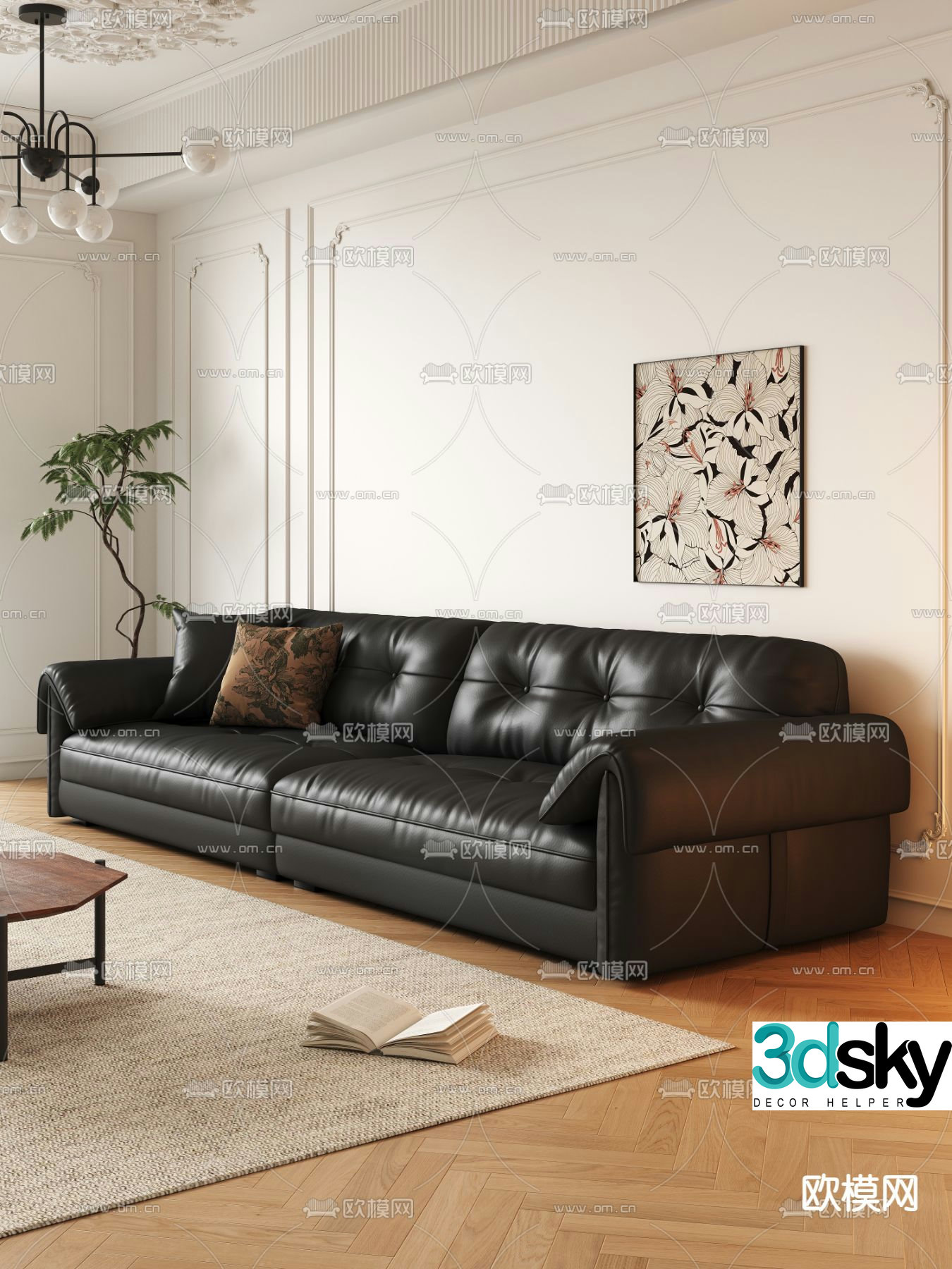 Modern love sofa 3d model
