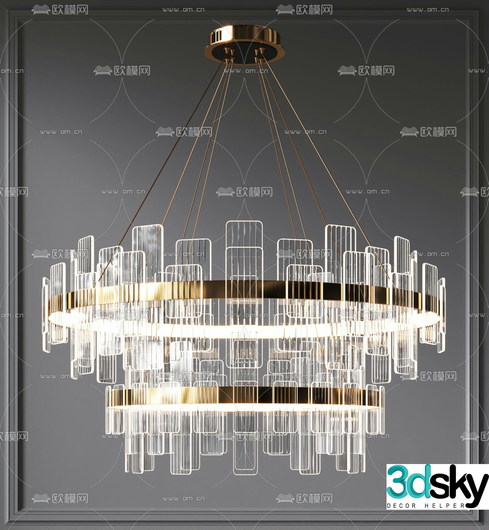 Modern crystal chandelier art chandelier creative chandelier 3d model