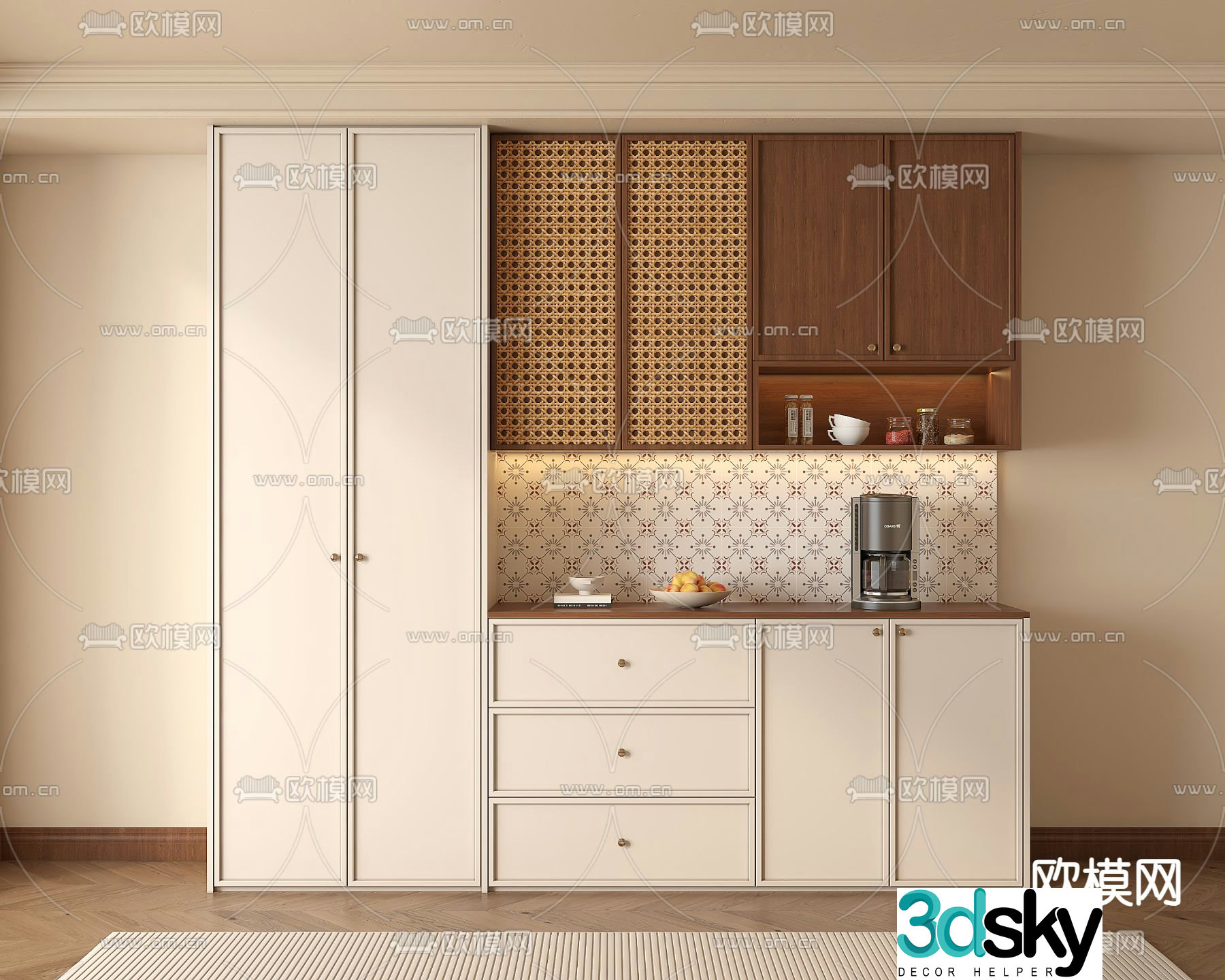 Middle-aged sideboard 3D model