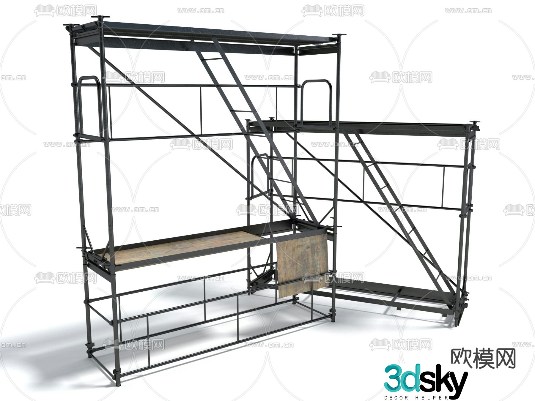 Scaffolding tool rack 3d model