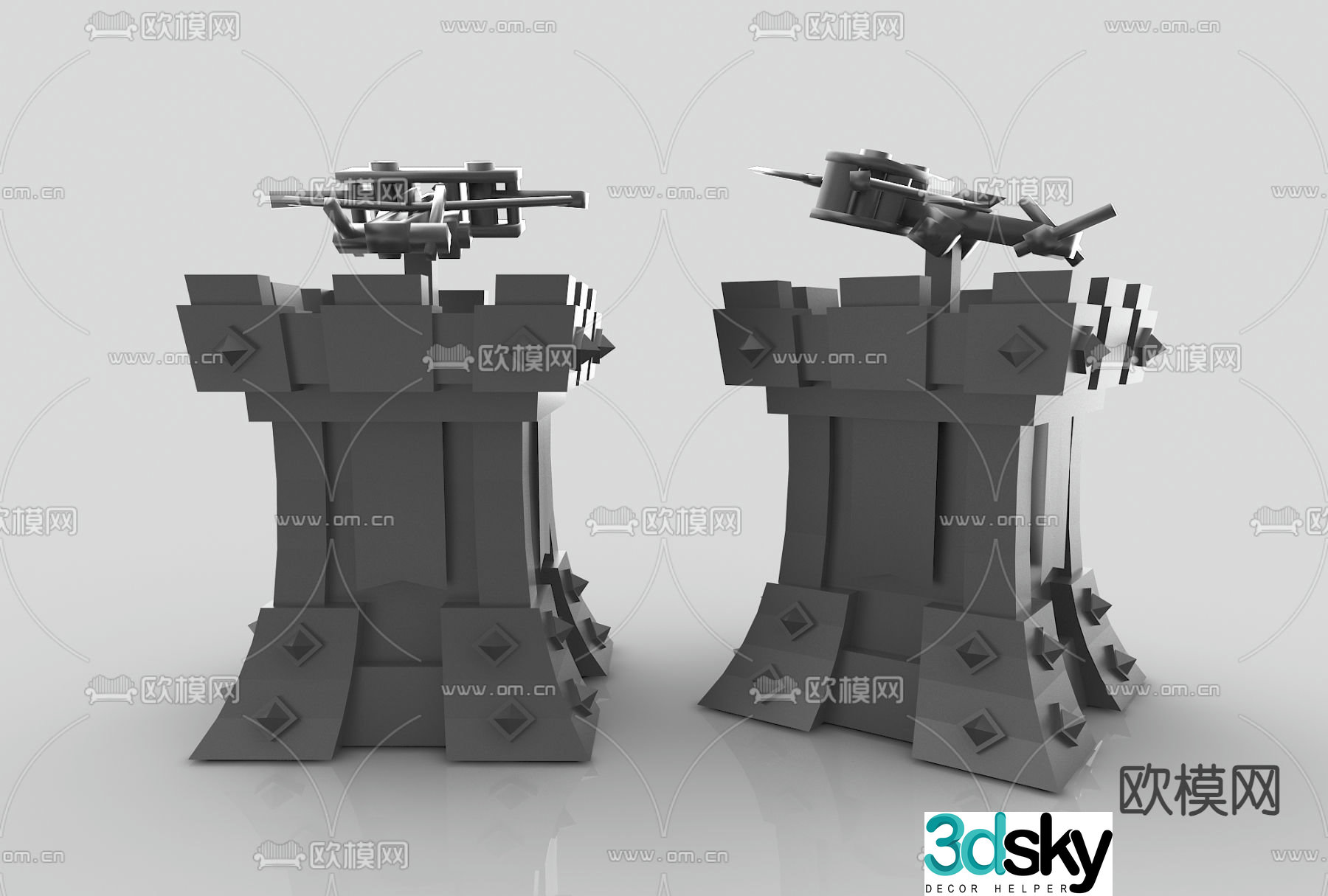 Modern lego toys 3d model