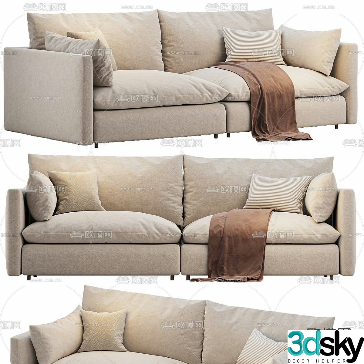 Modern love sofa 3d model