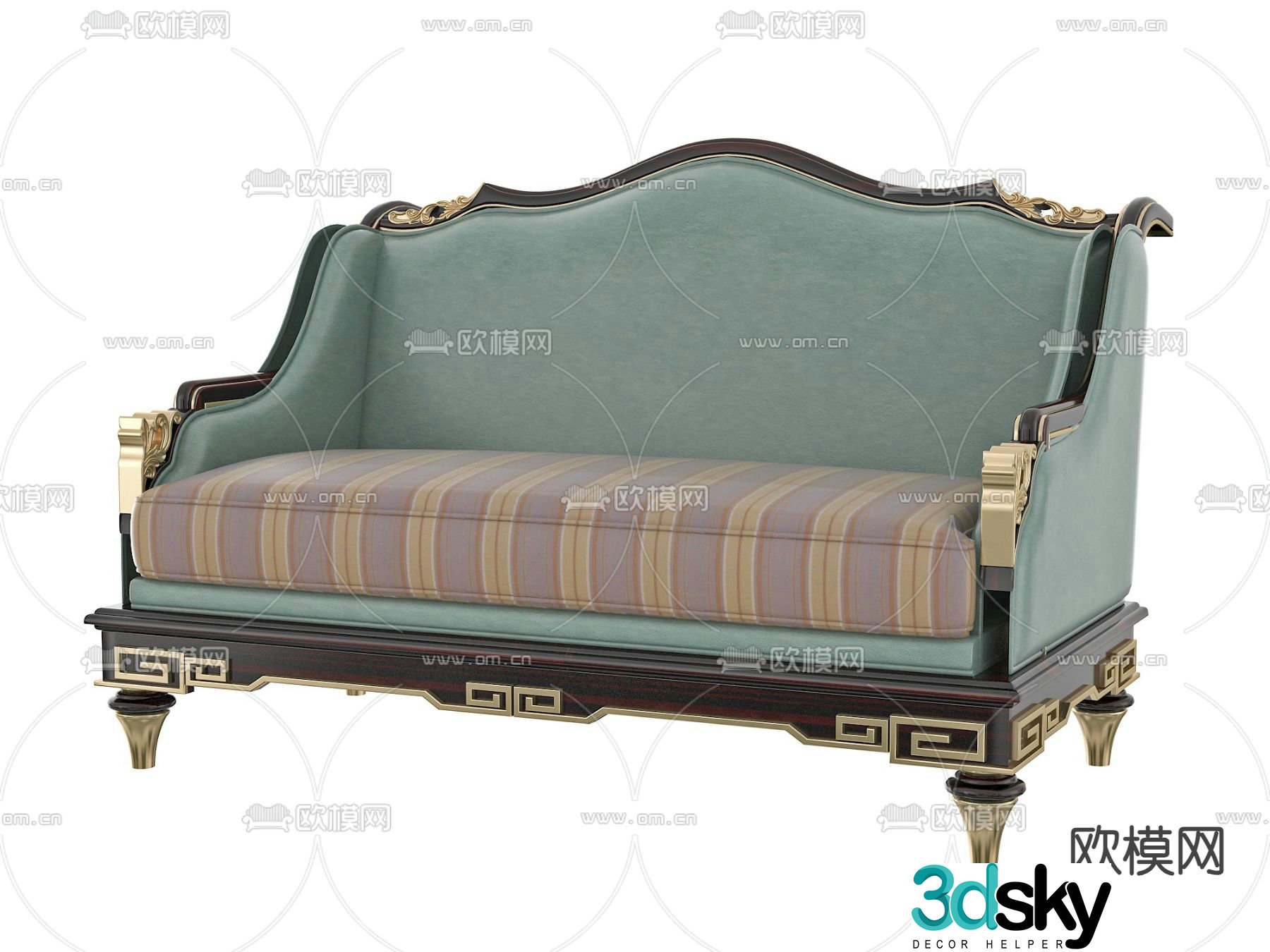European style sofa double sofa 3d model
