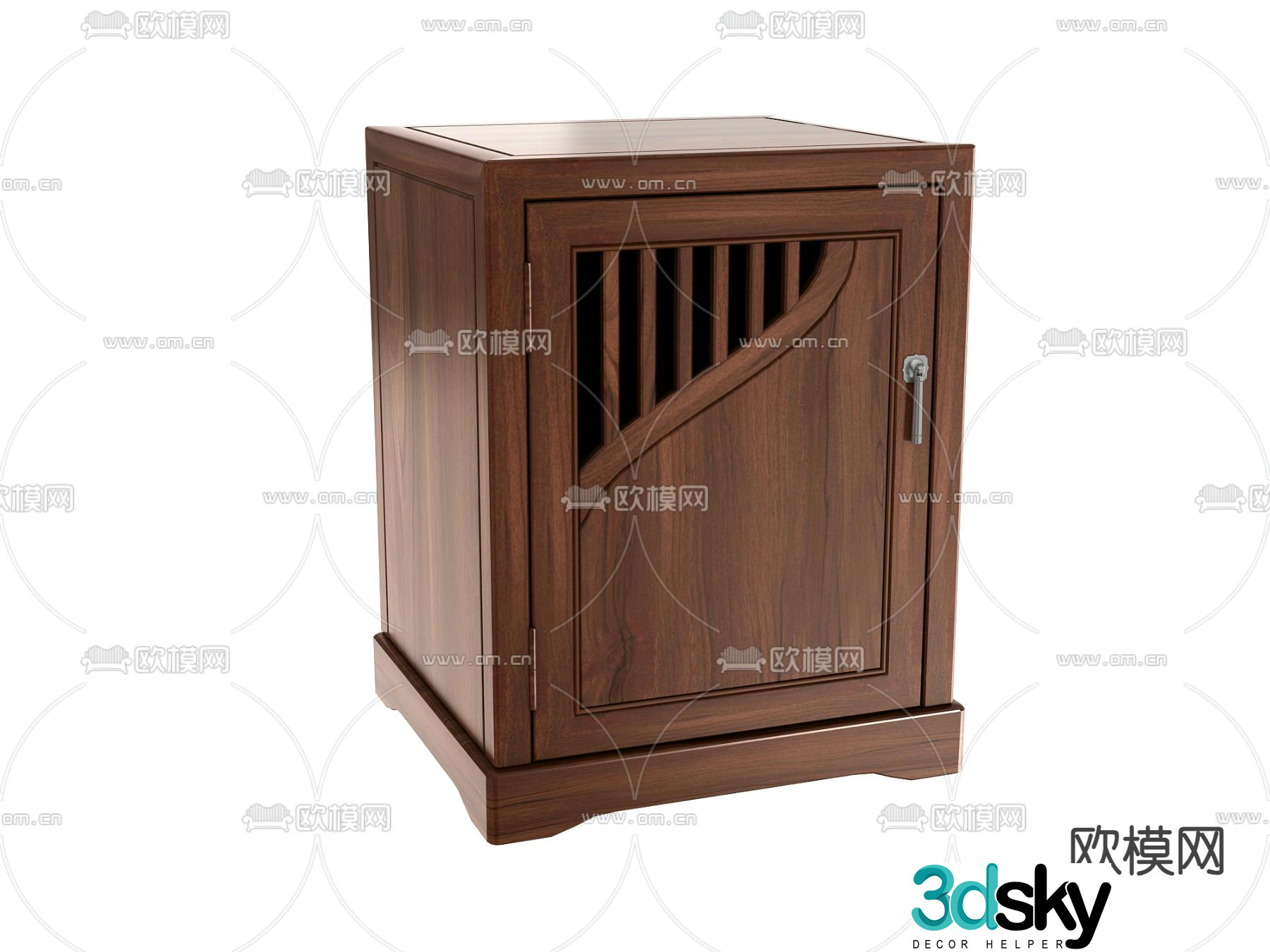 Chinese bedside table 3d model