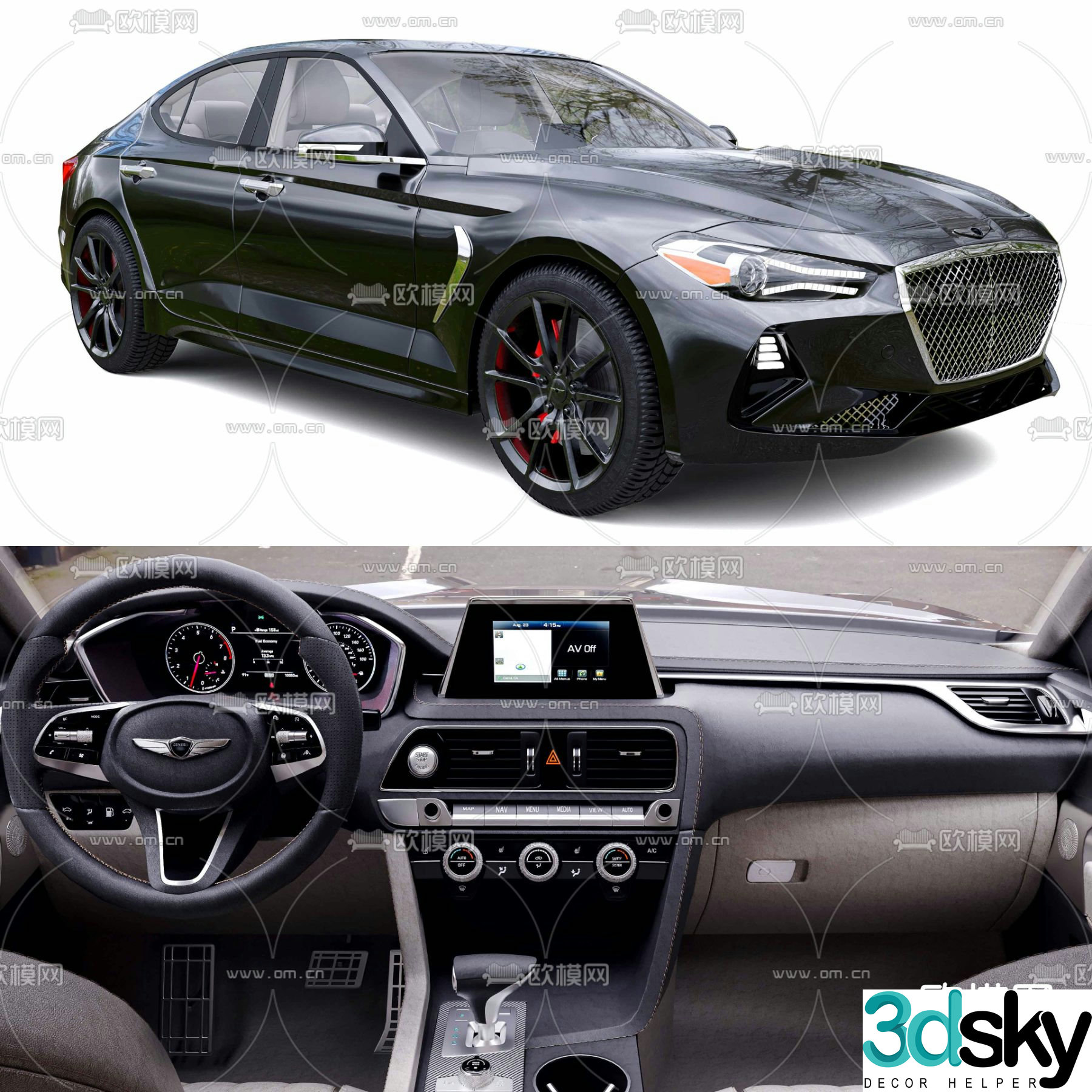 Genesis car coupe 3d model