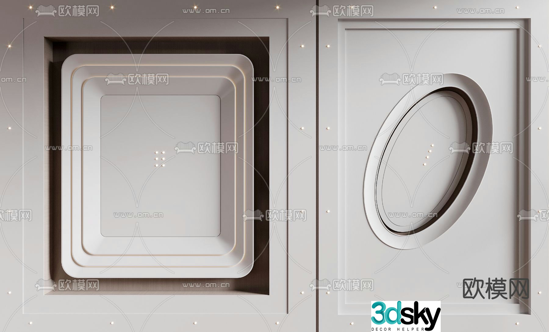 Square ceiling shaped ceiling special-shaped ceiling 3D model