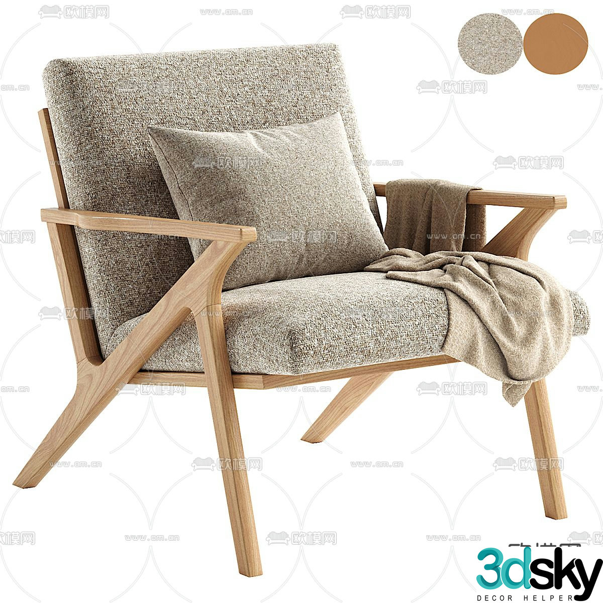 Sofa chair leisure chair 3d model