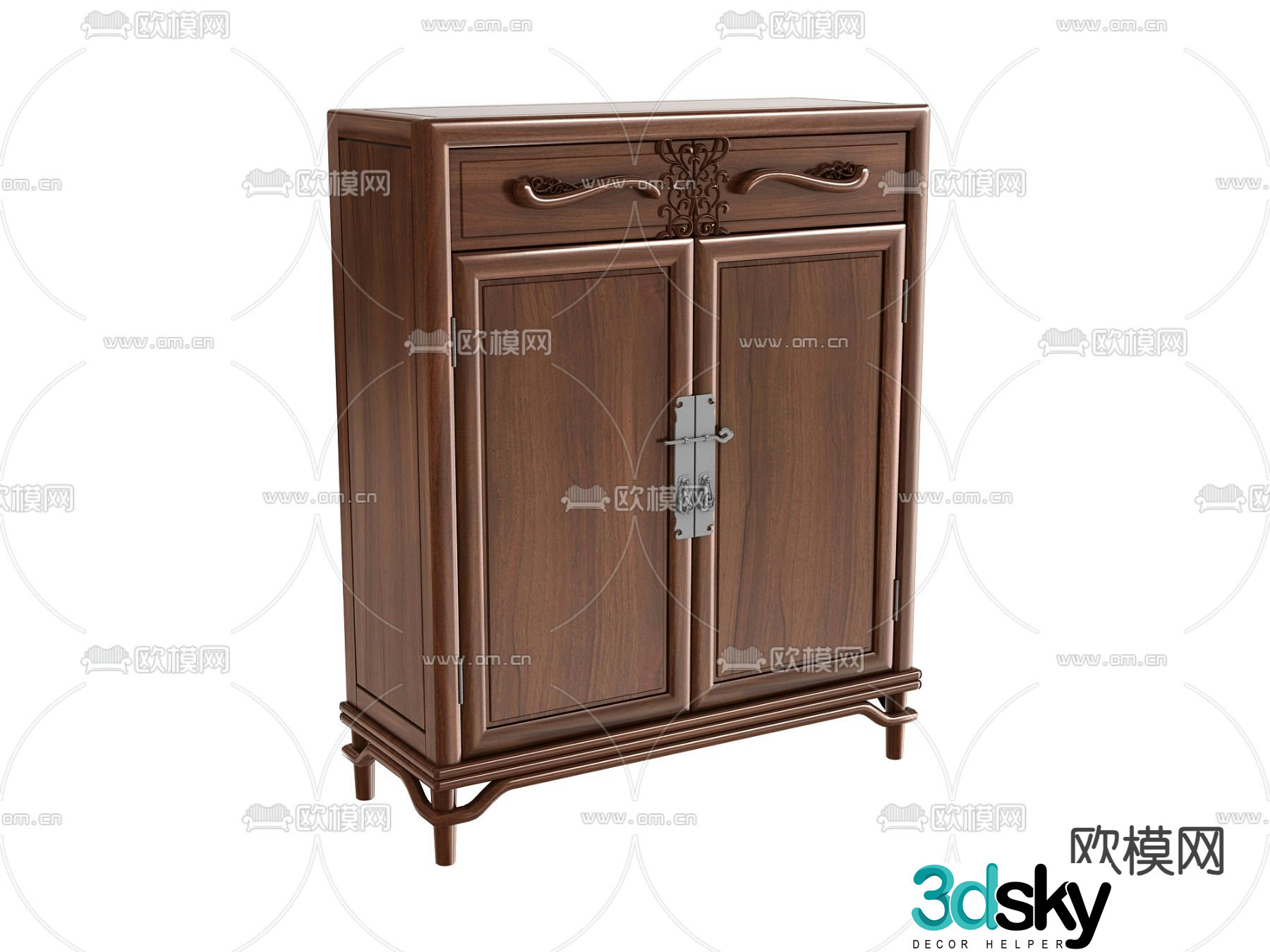 Chinese shoe cabinet 3D model
