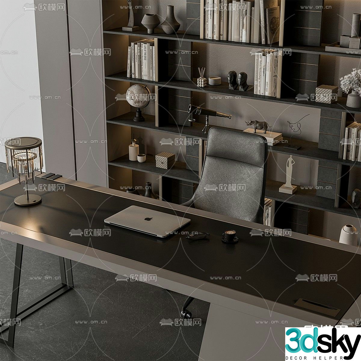 Office furniture office desk 3d model
