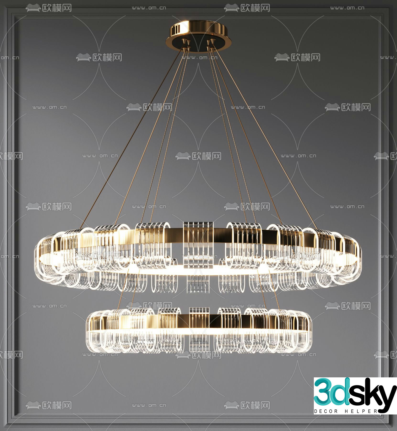 Modern crystal chandelier art chandelier creative chandelier 3d model