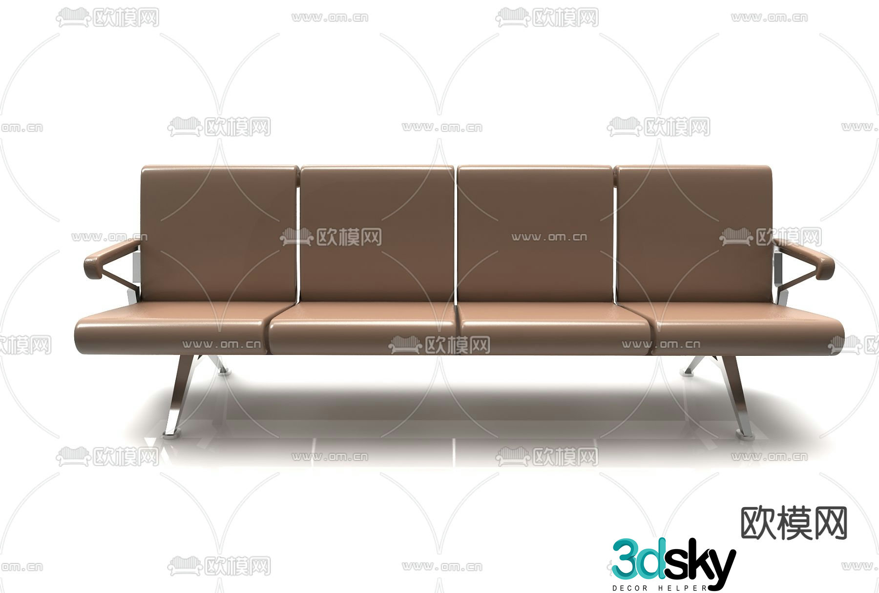 Public chair row chair public chair 3d model