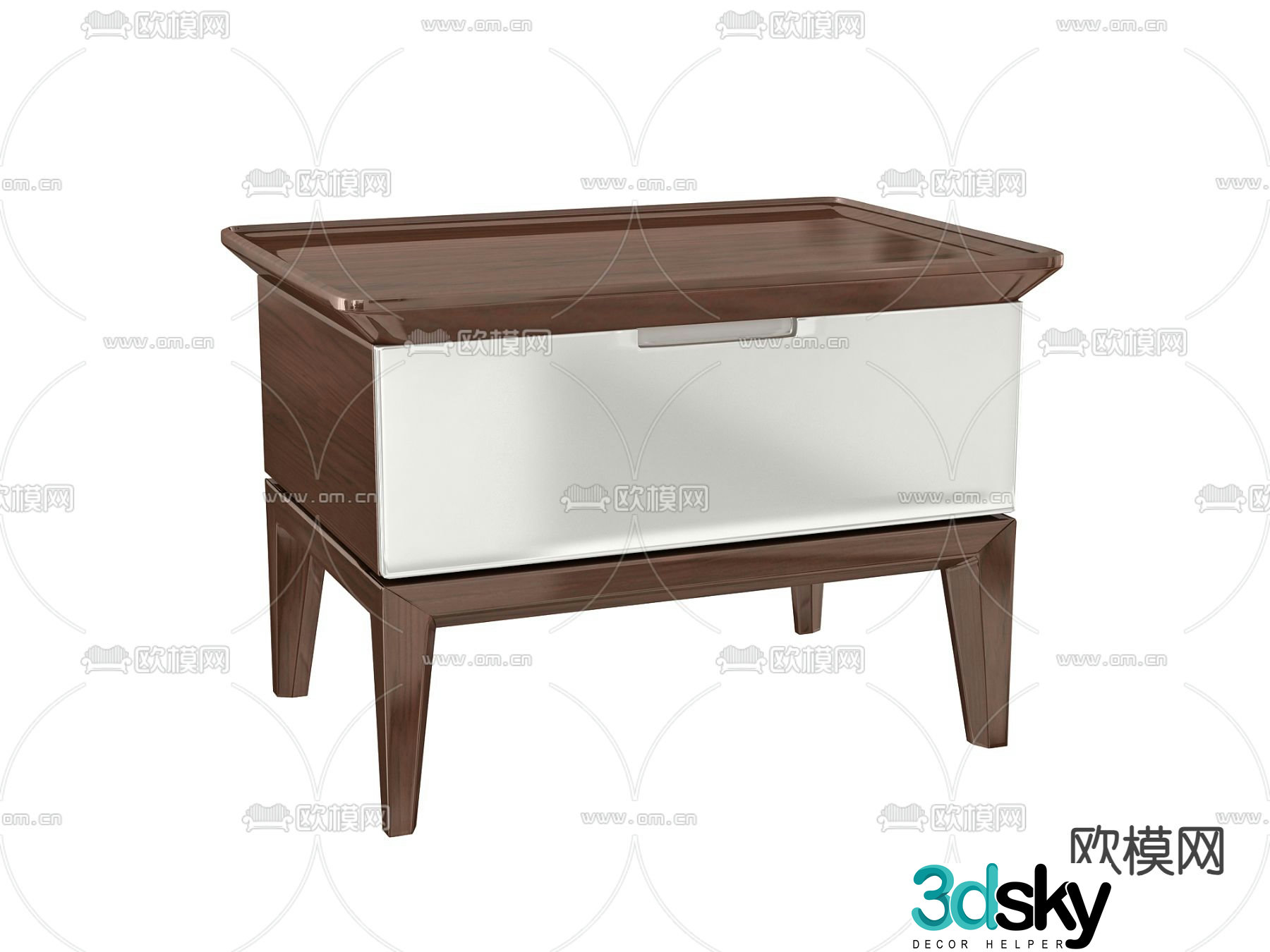 wabi-sabi bedside table 3d model