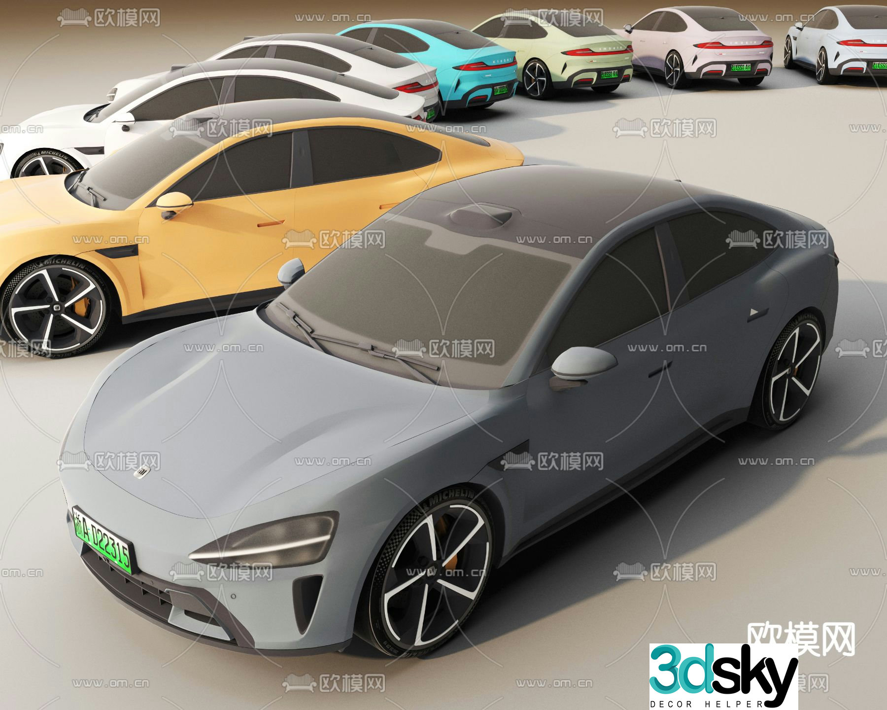 Xiaomi car S1U7 new energy vehicle 3d model