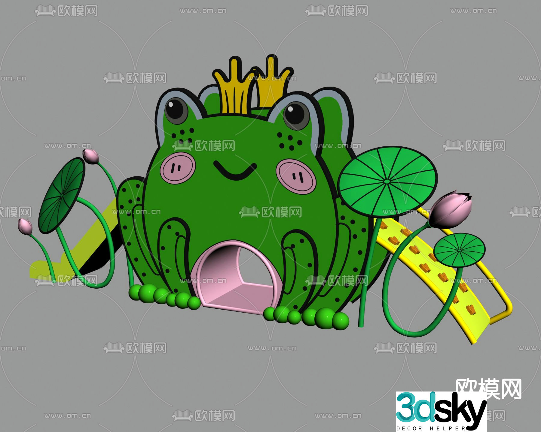 Frog slide 3d model