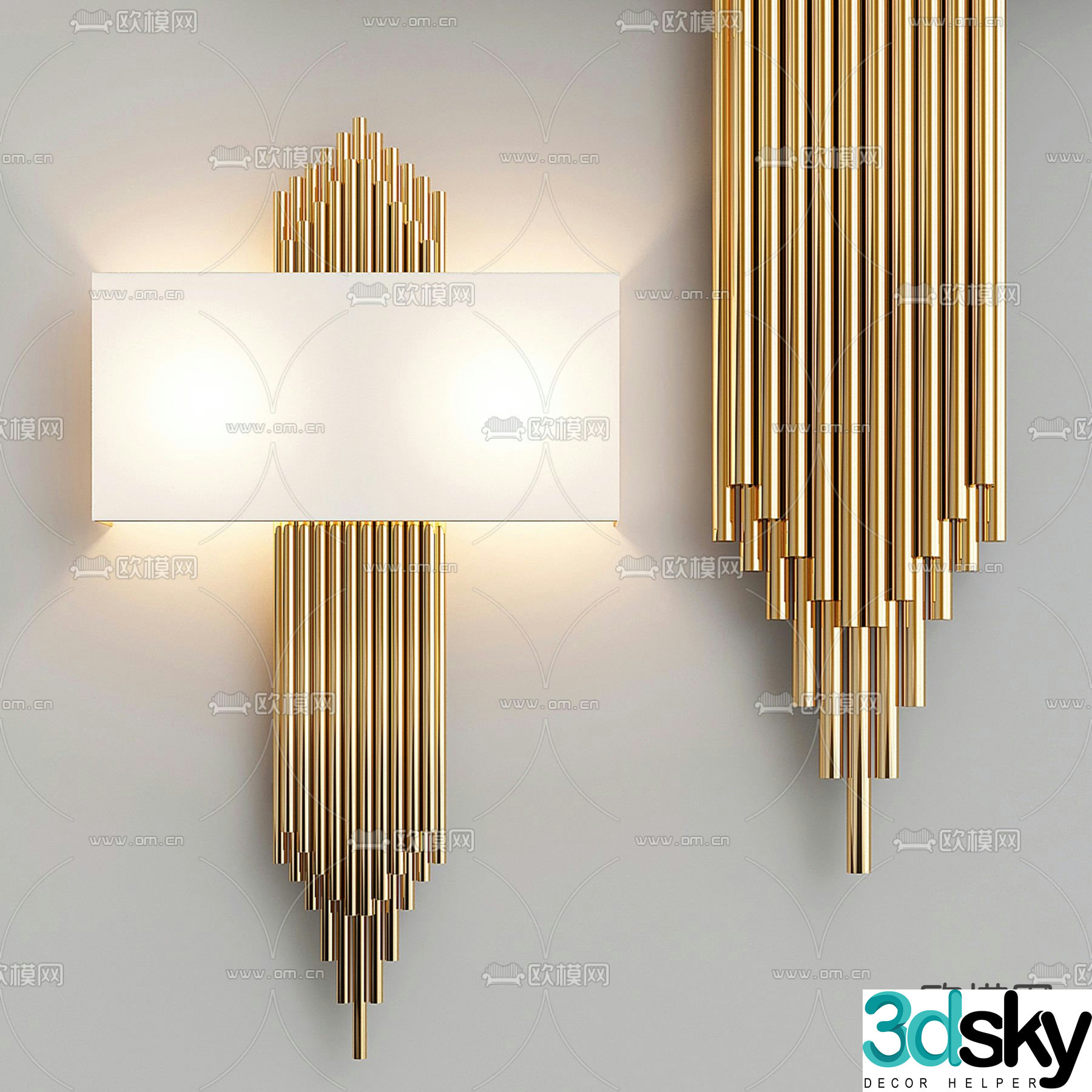 Darren wall light 3d model