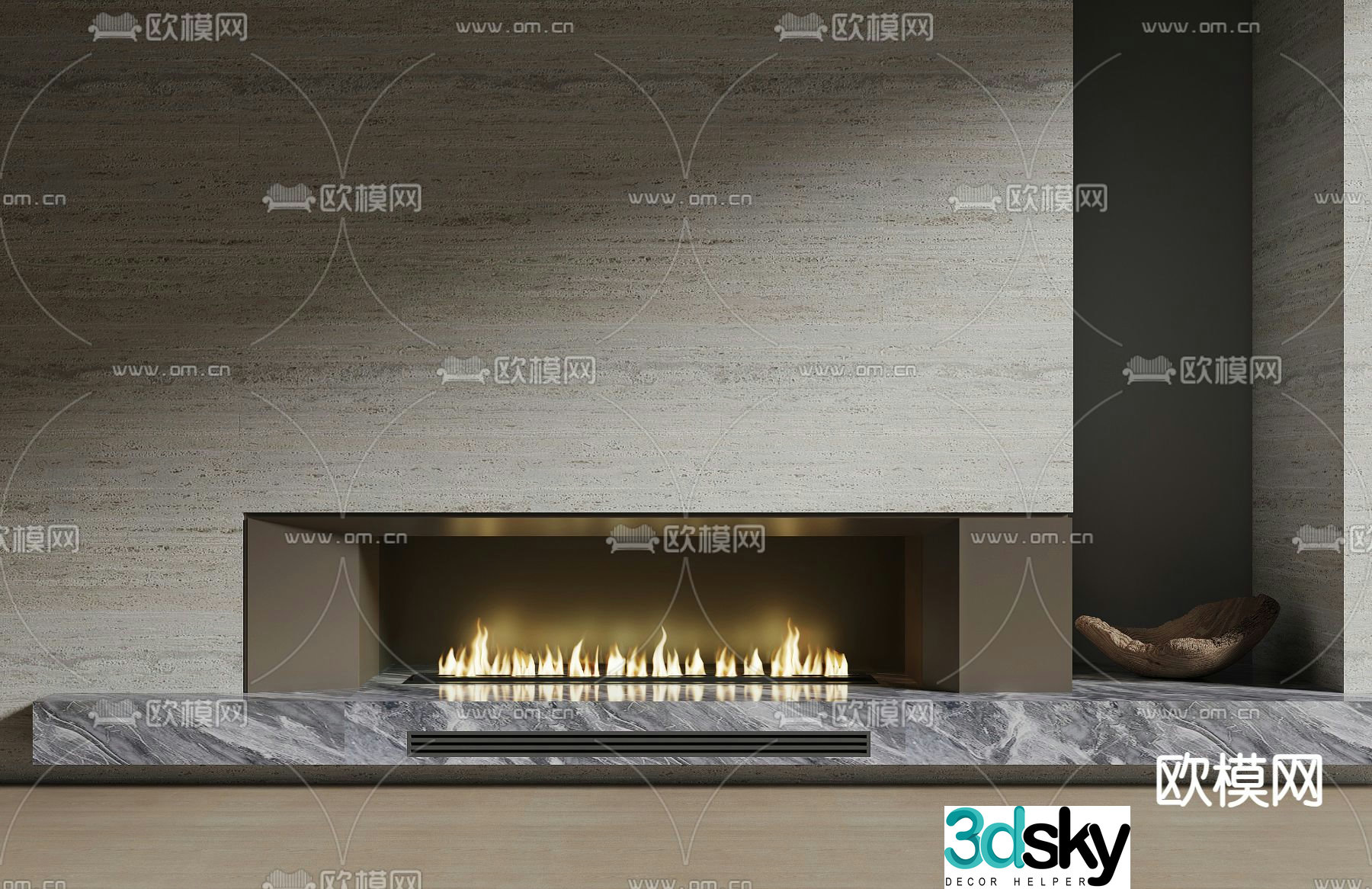 Fireplace Flame 3d model