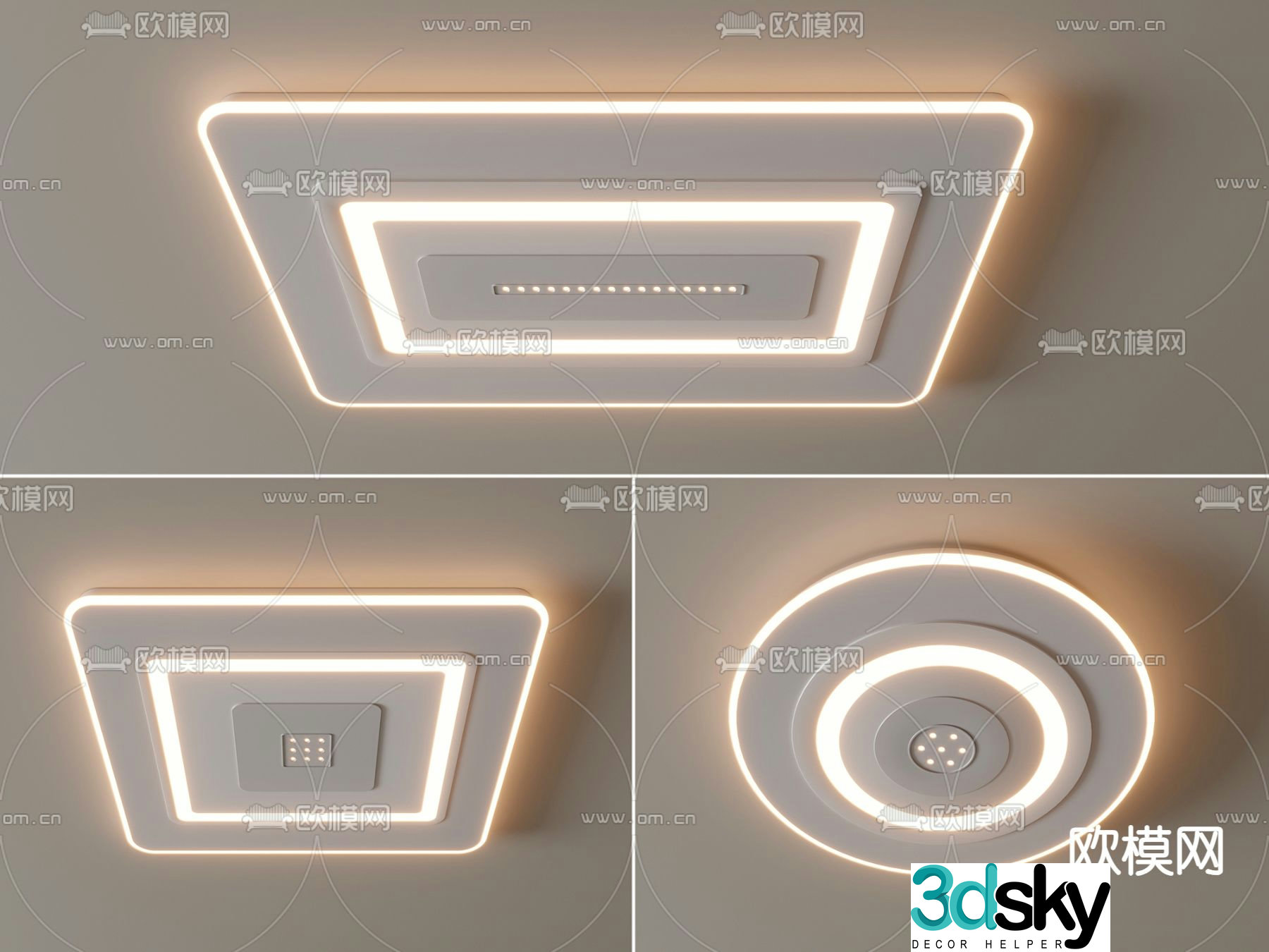 Modern ceiling lamp Round ceiling lamp 3d model