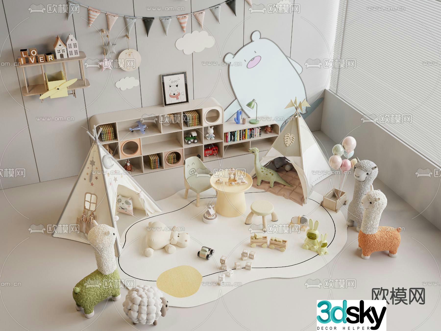 Children’s toy area 3d model